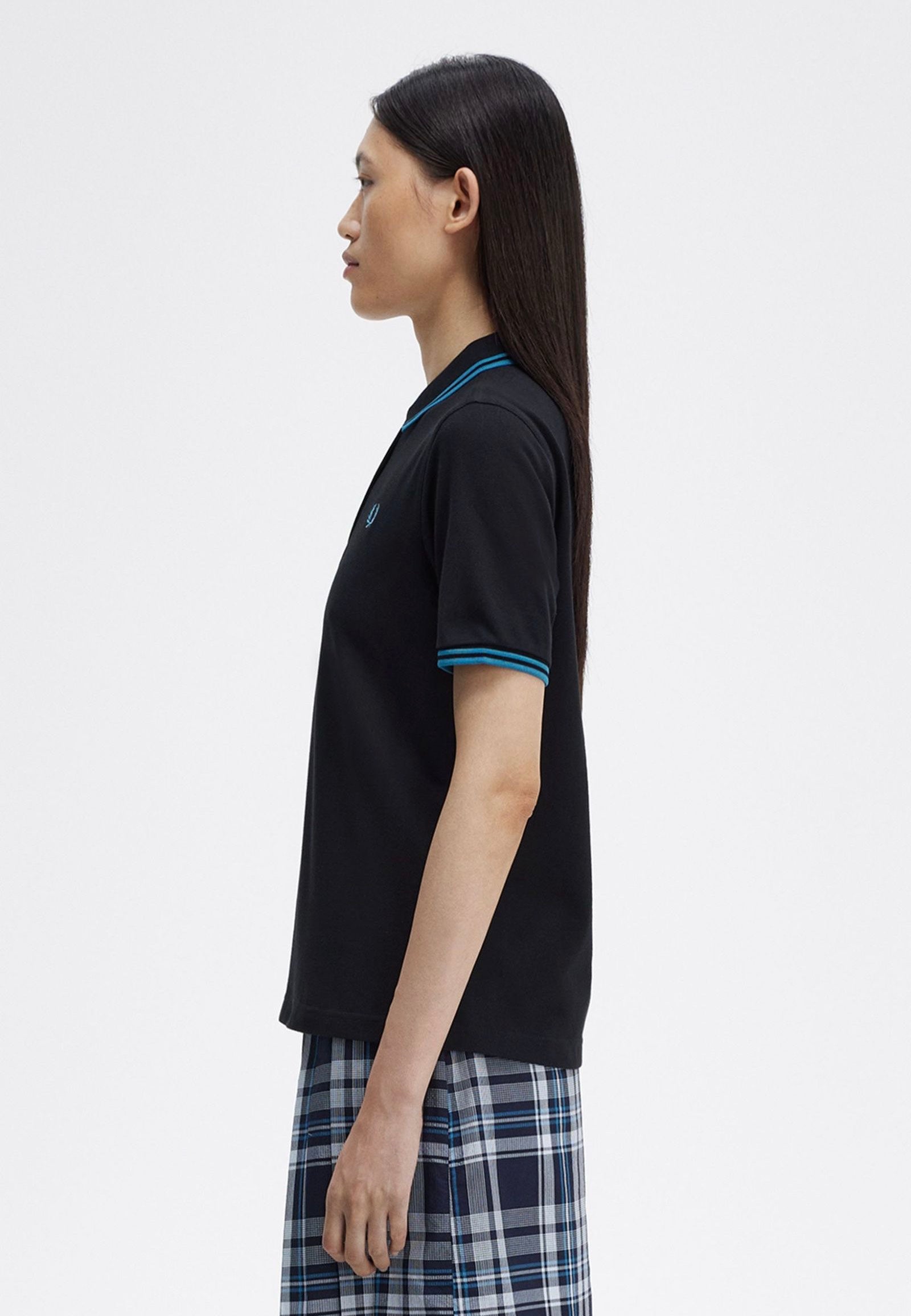 Fred Perry - Twin Tipped Black/Runaway Bay Ocean - Polo | Women-Image