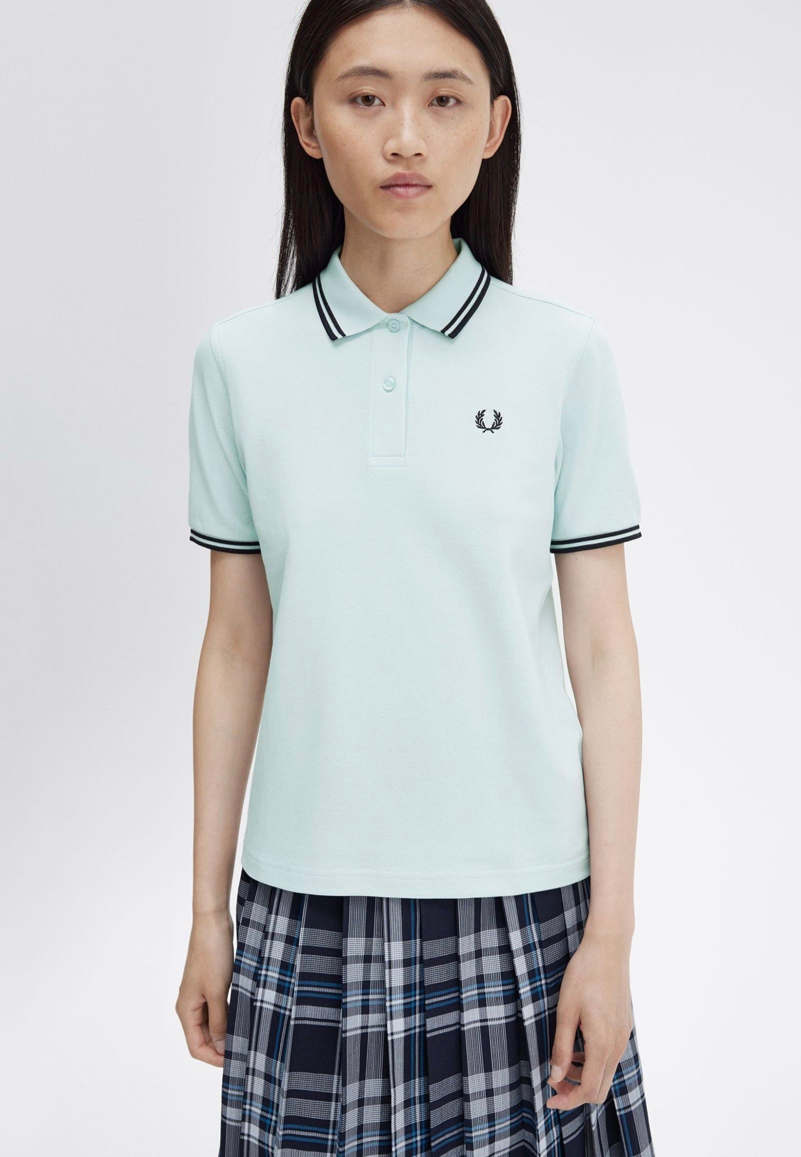 Fred Perry - Twin Tipped Light Ice/Black/Black - Polo | Women-Image