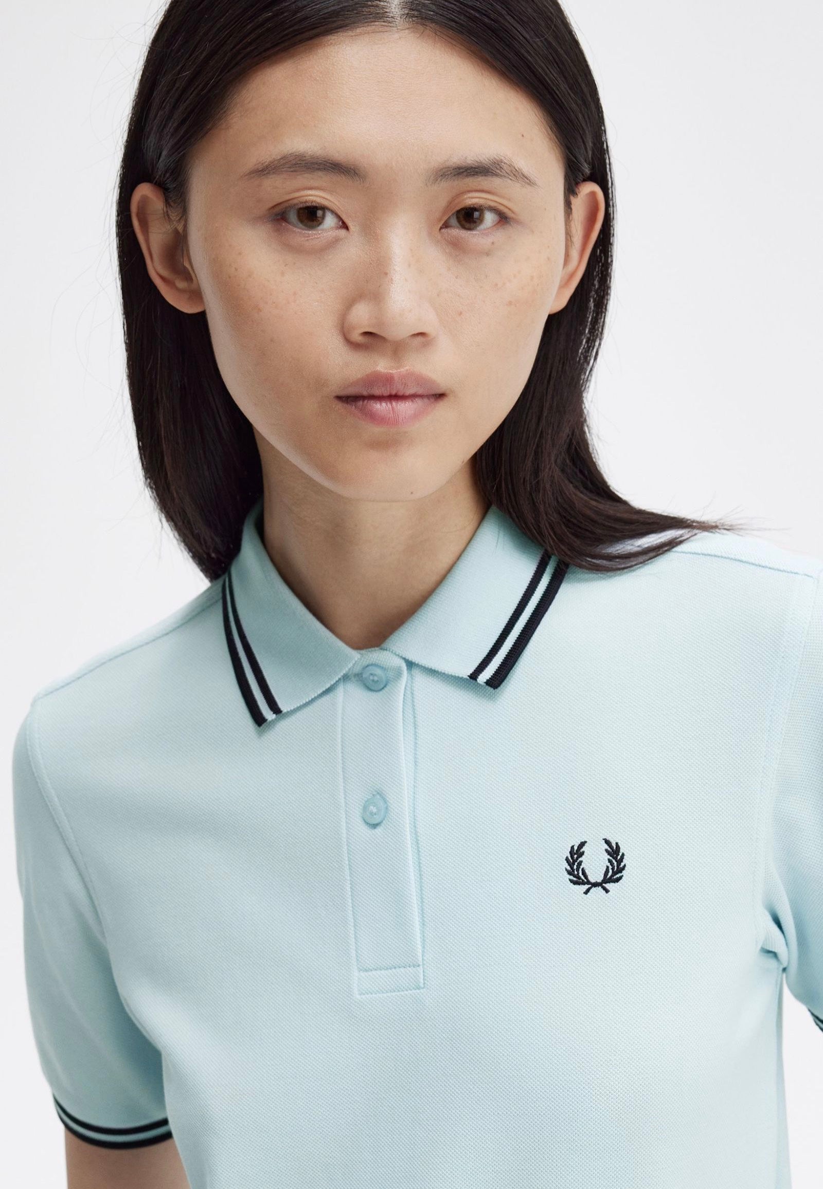 Fred Perry - Twin Tipped Light Ice/Black/Black - Polo | Women-Image