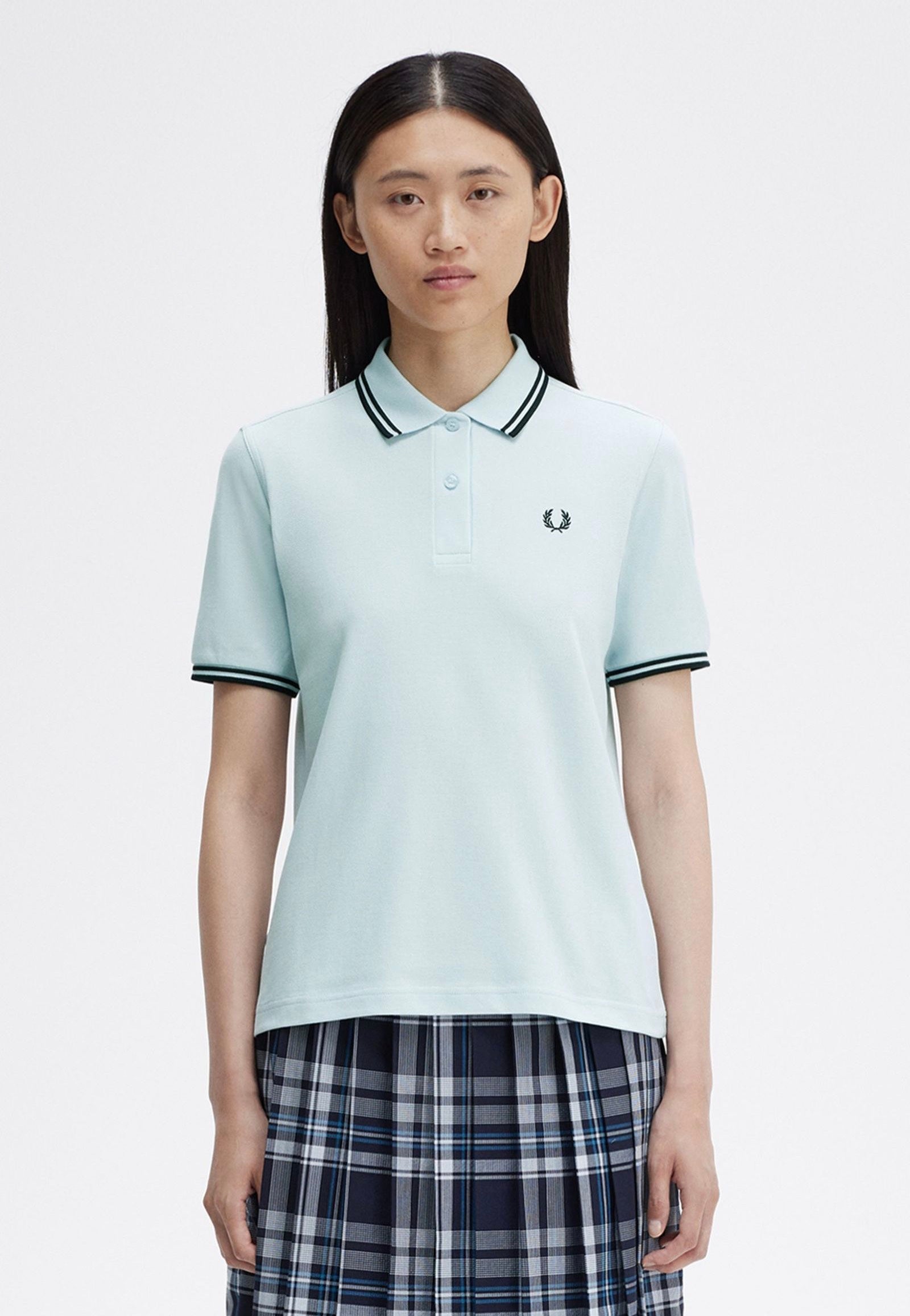 Fred Perry - Twin Tipped Light Ice/Black/Black - Polo | Women-Image