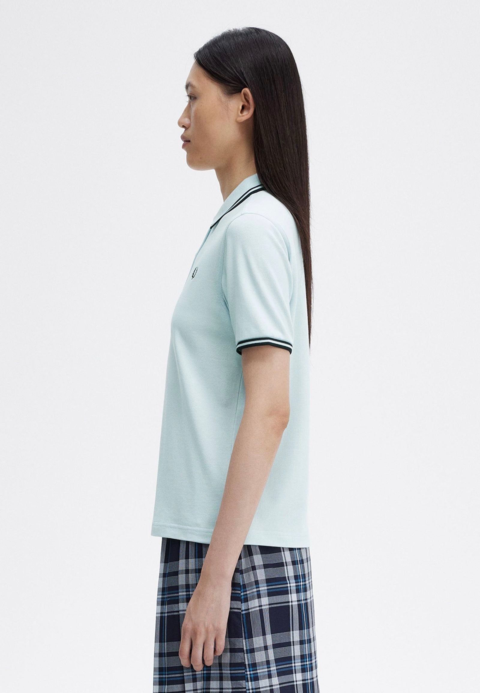 Fred Perry - Twin Tipped Light Ice/Black/Black - Polo | Women-Image