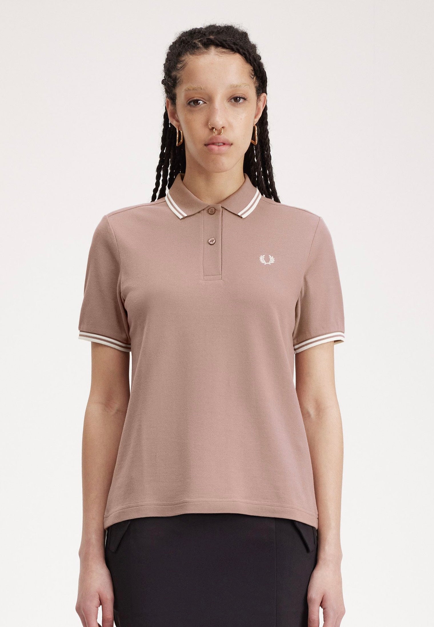 Fred Perry - Twin Tipped Dark Pink - Polo | Women-Image