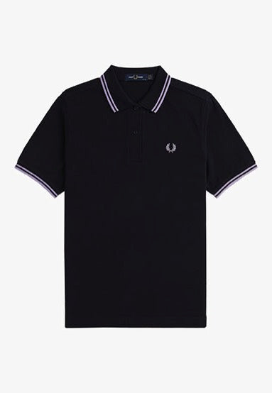 Fred Perry - Twin Tipped Navy/Ultra Violet/Ultra Violet - Polo | Women-Image