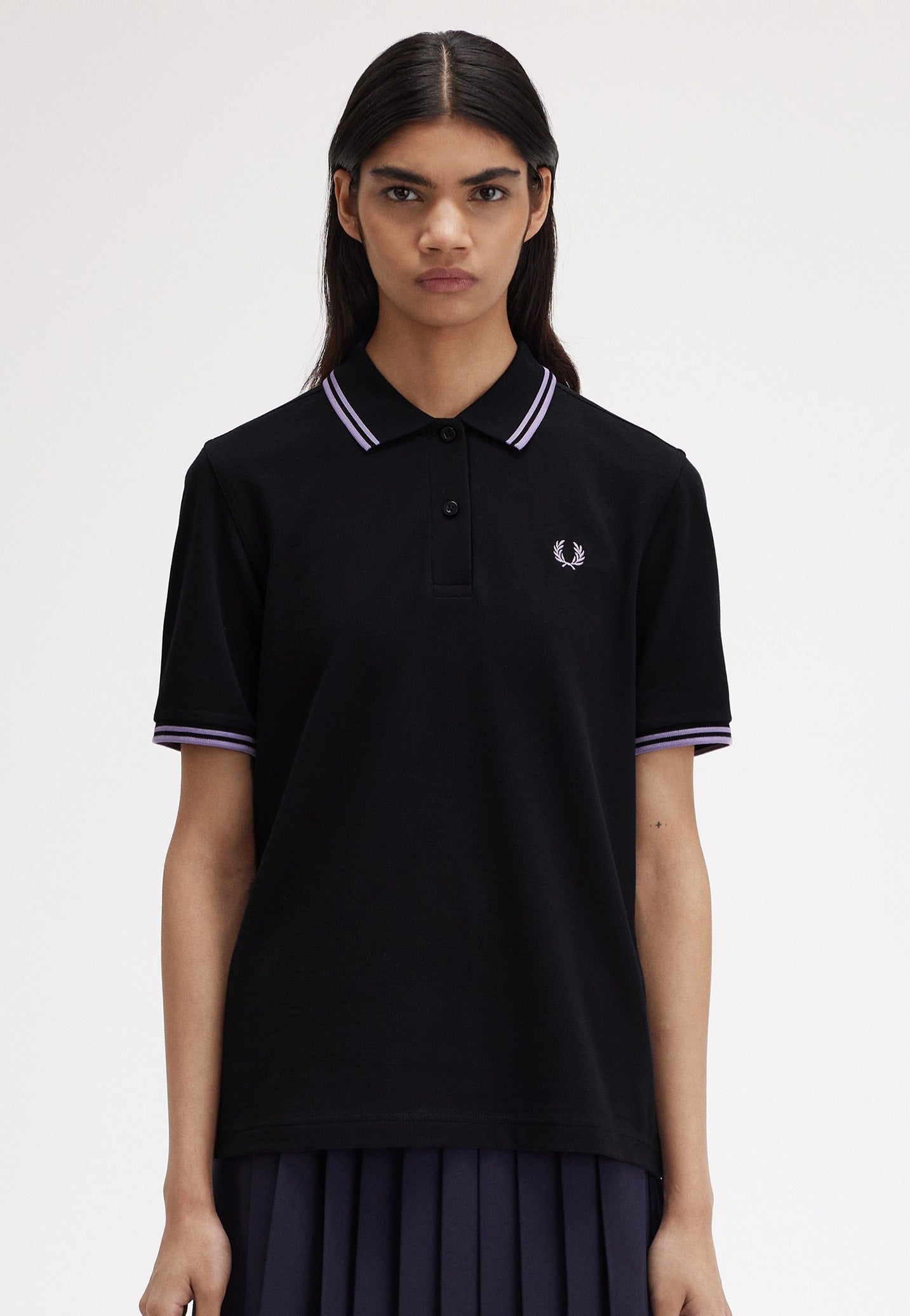 Fred Perry - Twin Tipped Navy/Ultra Violet/Ultra Violet - Polo | Women-Image