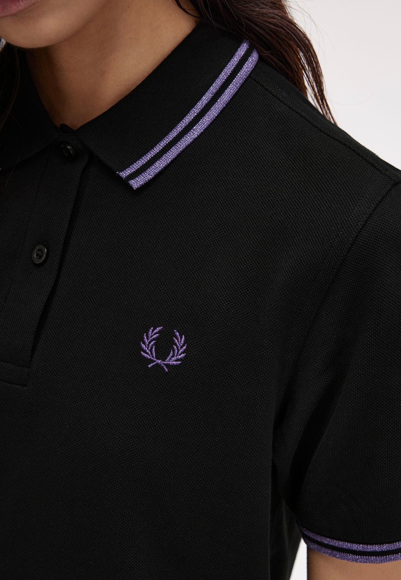 Fred Perry - Twin Tipped Black/Metallic Ultra Violet/Metallic Ultra Violet - Polo | Women-Image