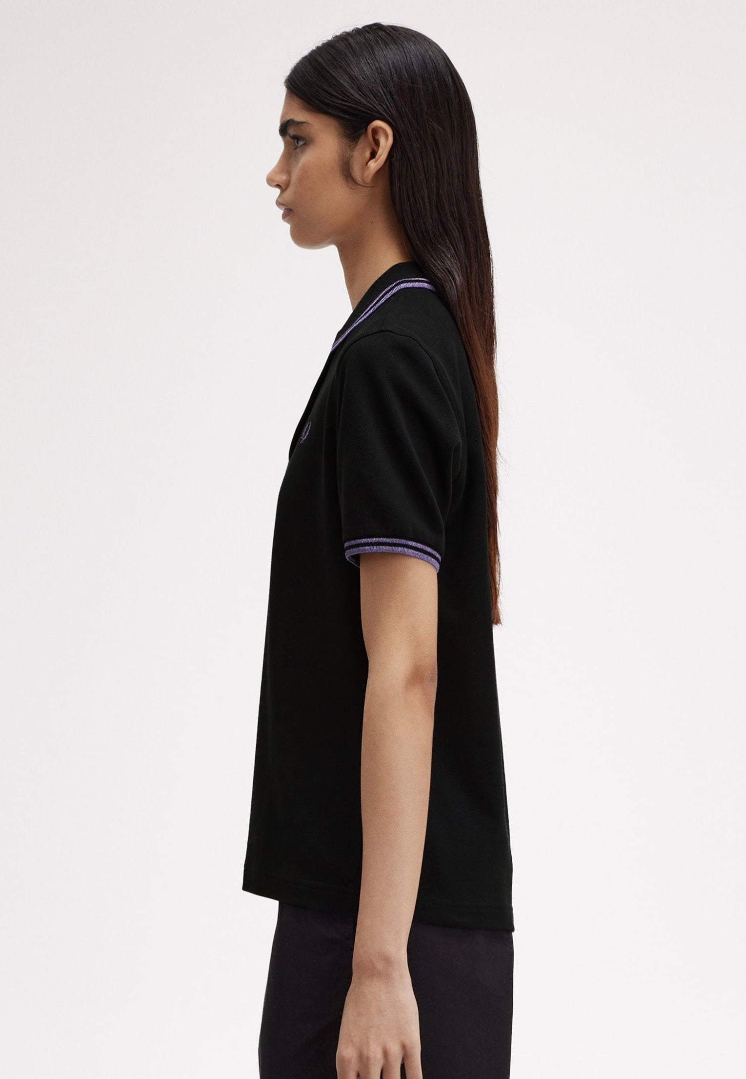 Fred Perry - Twin Tipped Black/Metallic Ultra Violet/Metallic Ultra Violet - Polo | Women-Image