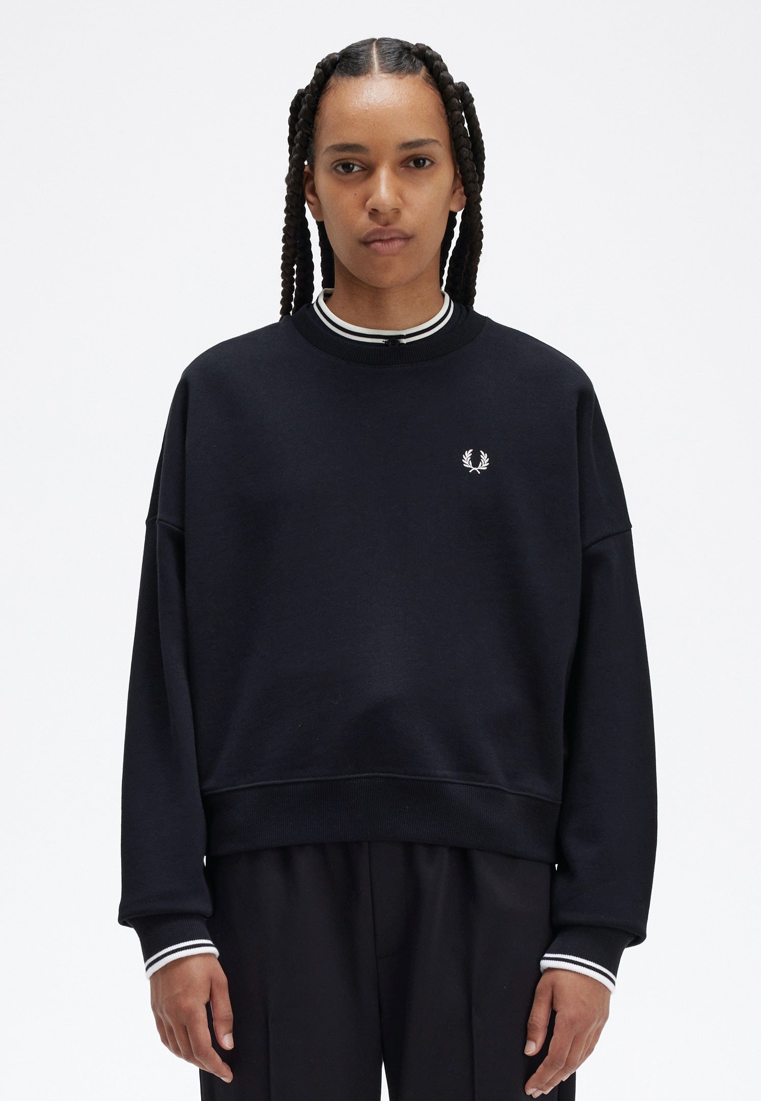 Fred Perry - Tipped Black - Sweater | Women-Image