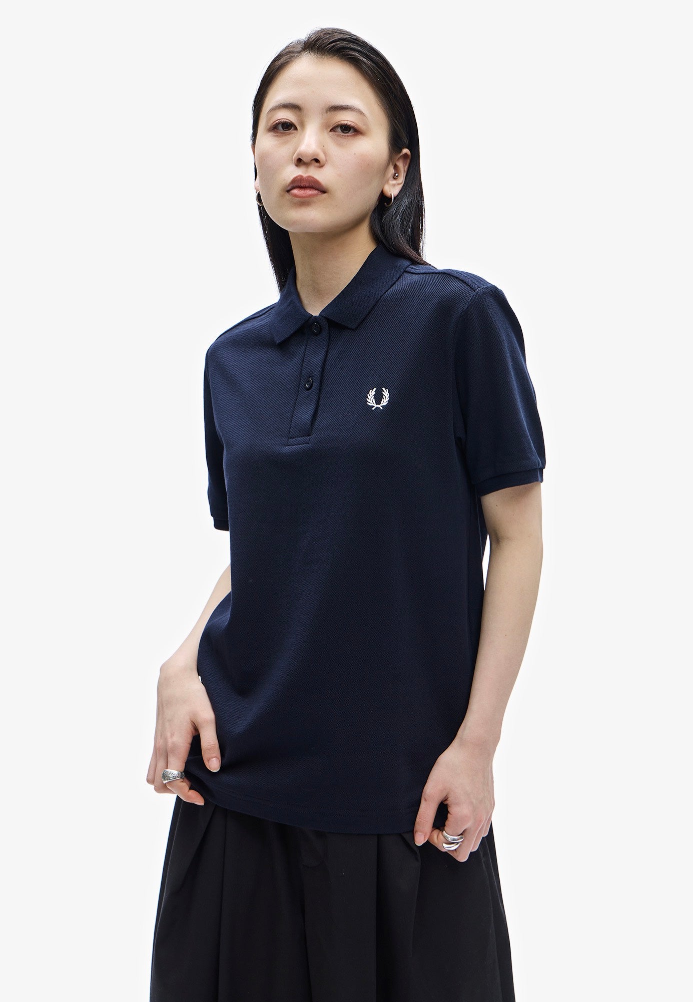 Fred Perry - Fred Perry Navy/White - Polo | Women-Image