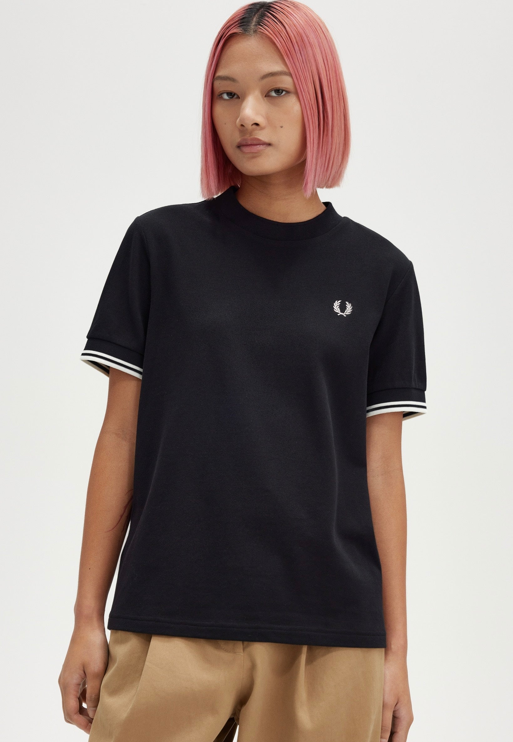 Fred Perry - Twin Tipped Pique Black - T-Shirt | Women-Image