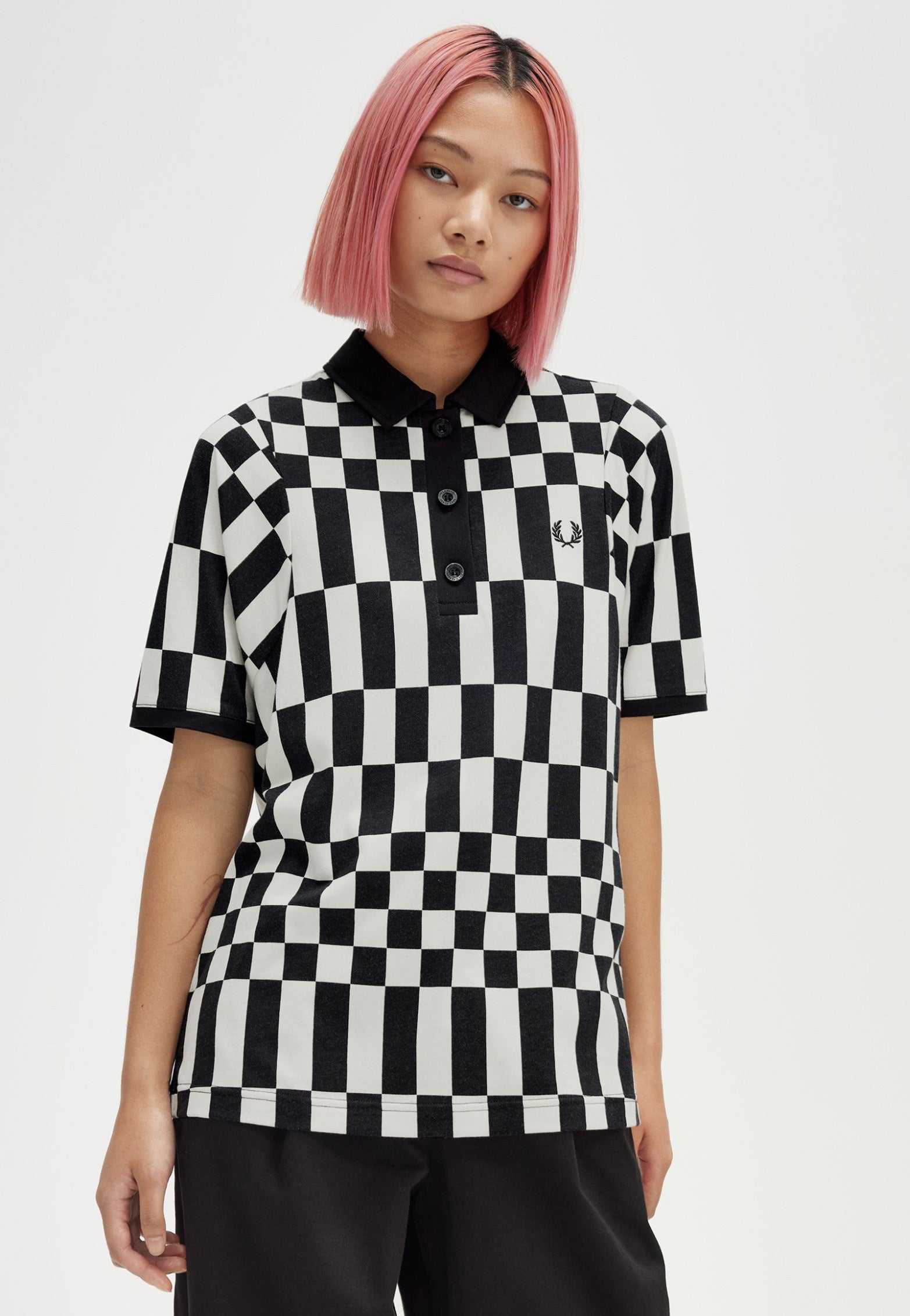 Fred Perry - Chequerboard Black - Polo | Women-Image