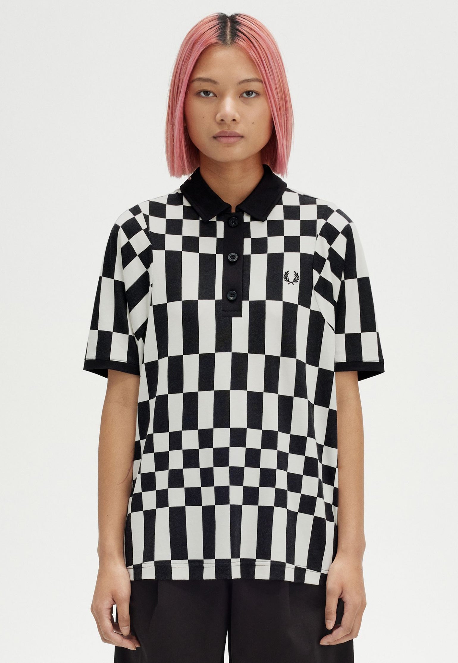 Fred Perry - Chequerboard Black - Polo | Women-Image