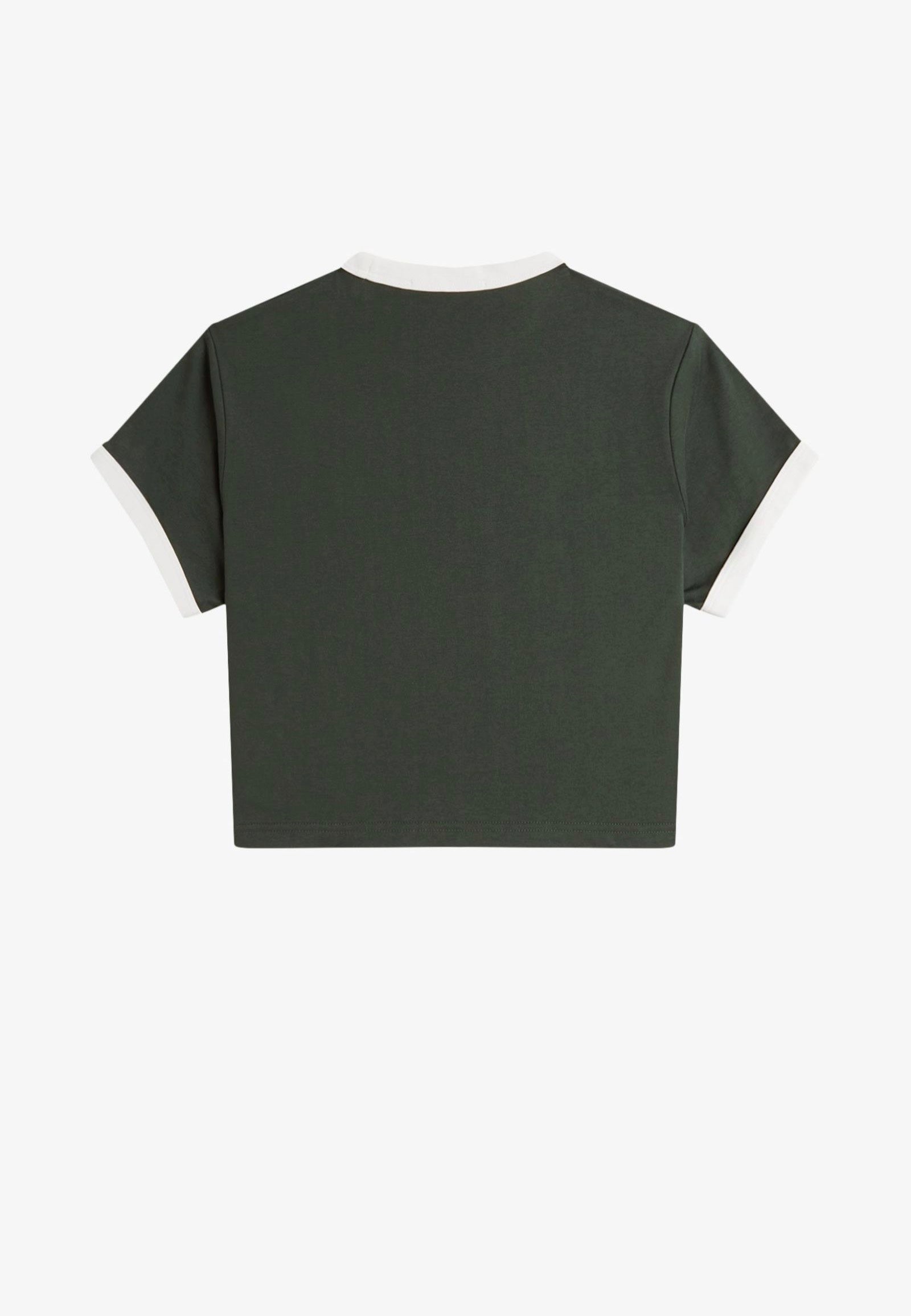 Fred Perry - Cropped Ringer Court Green - T-Shirt | Women-Image