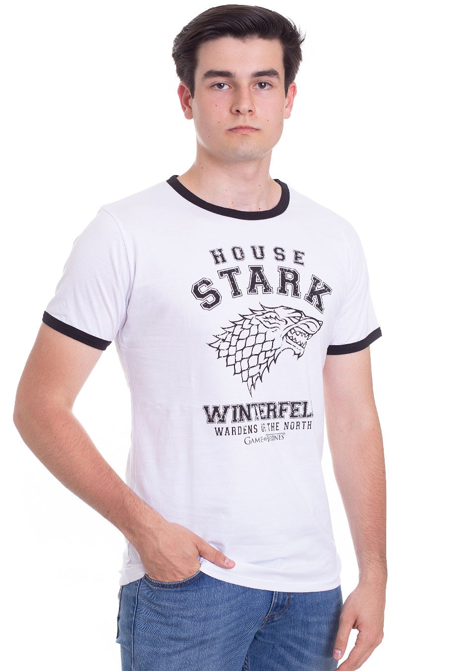Game Of Thrones - House Stark White - T-Shirt | Men-Image