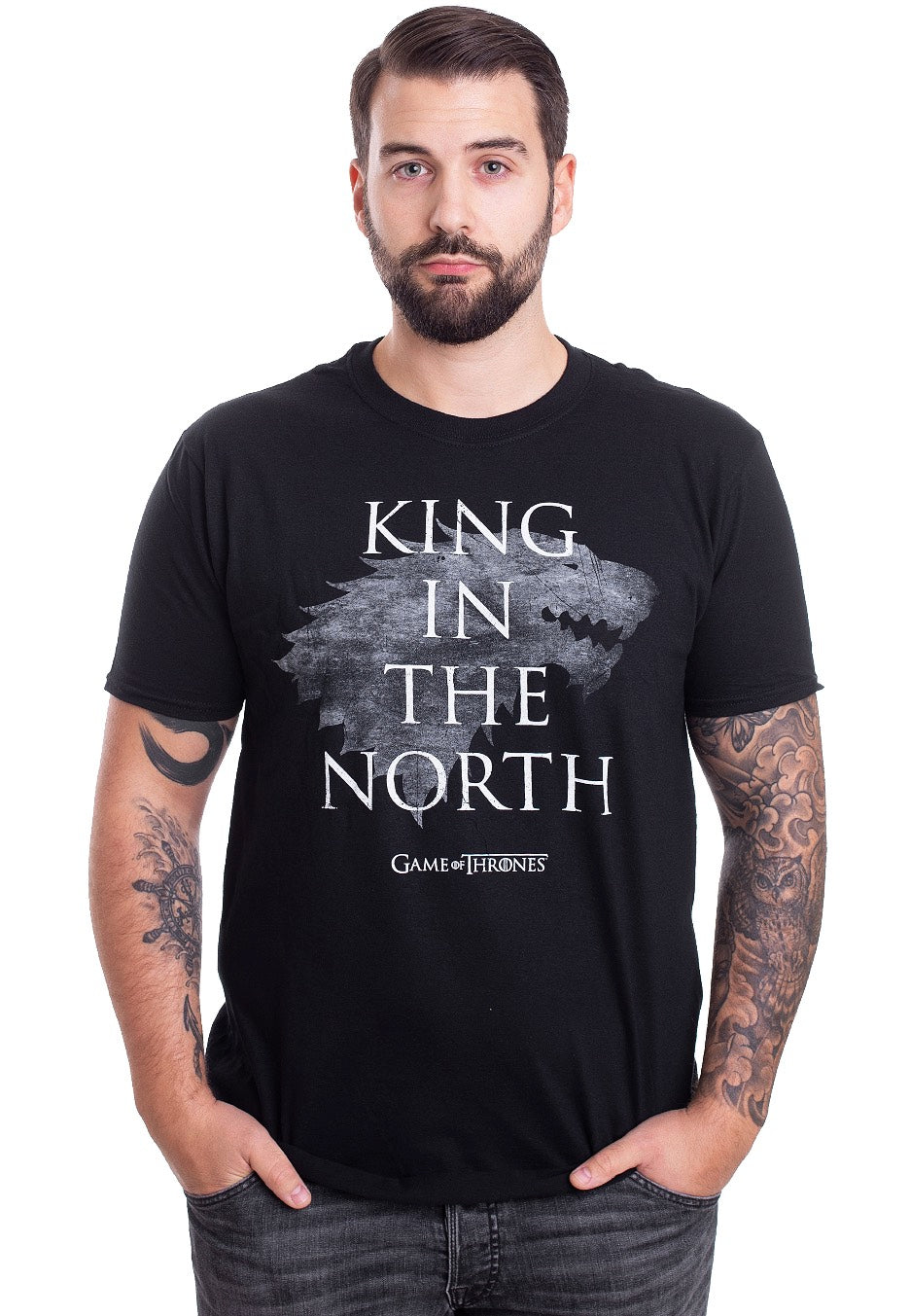 Game Of Thrones - King In The North Black - T-Shirt | Men-Image