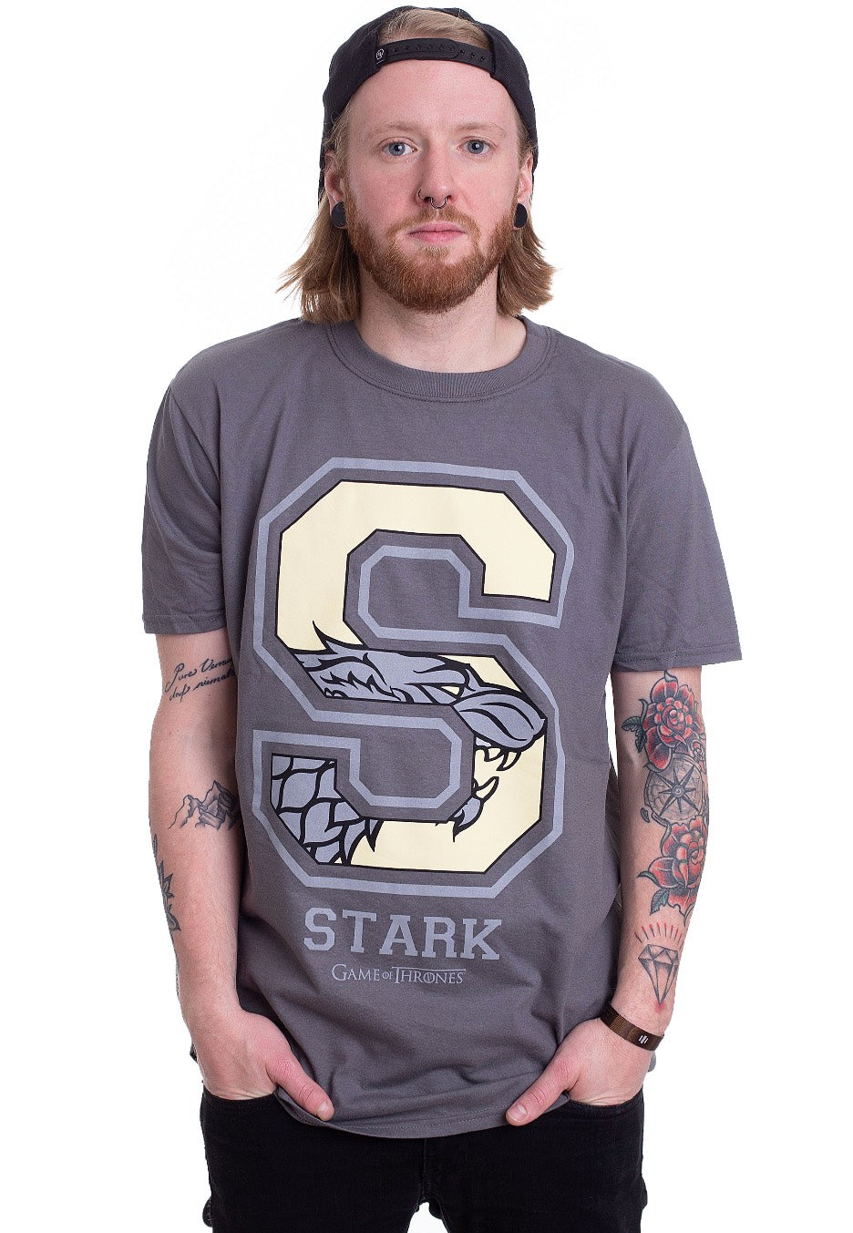 Game Of Thrones - Stark Varsity Charcoal - T-Shirt | Men-Image