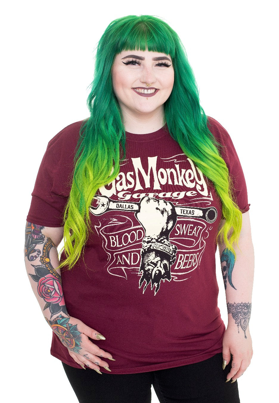 Gas Monkey Garage - Mechanics Spanner Maroon - T-Shirt | Women-Image