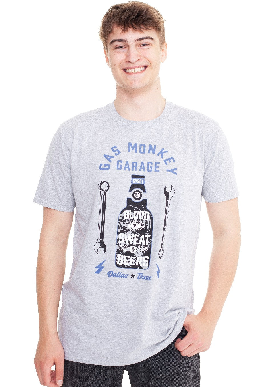 Gas Monkey Garage - Work & Play Grey - T-Shirt | Men-Image