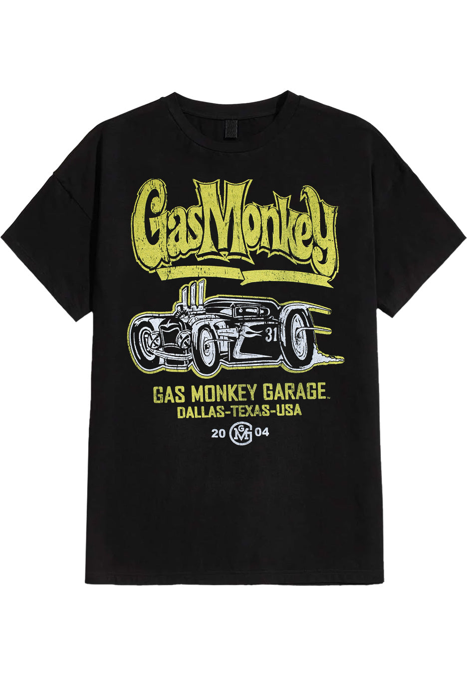 Gas Monkey Garage - Yellow Hot Rod - T-Shirt | Neutral-Image