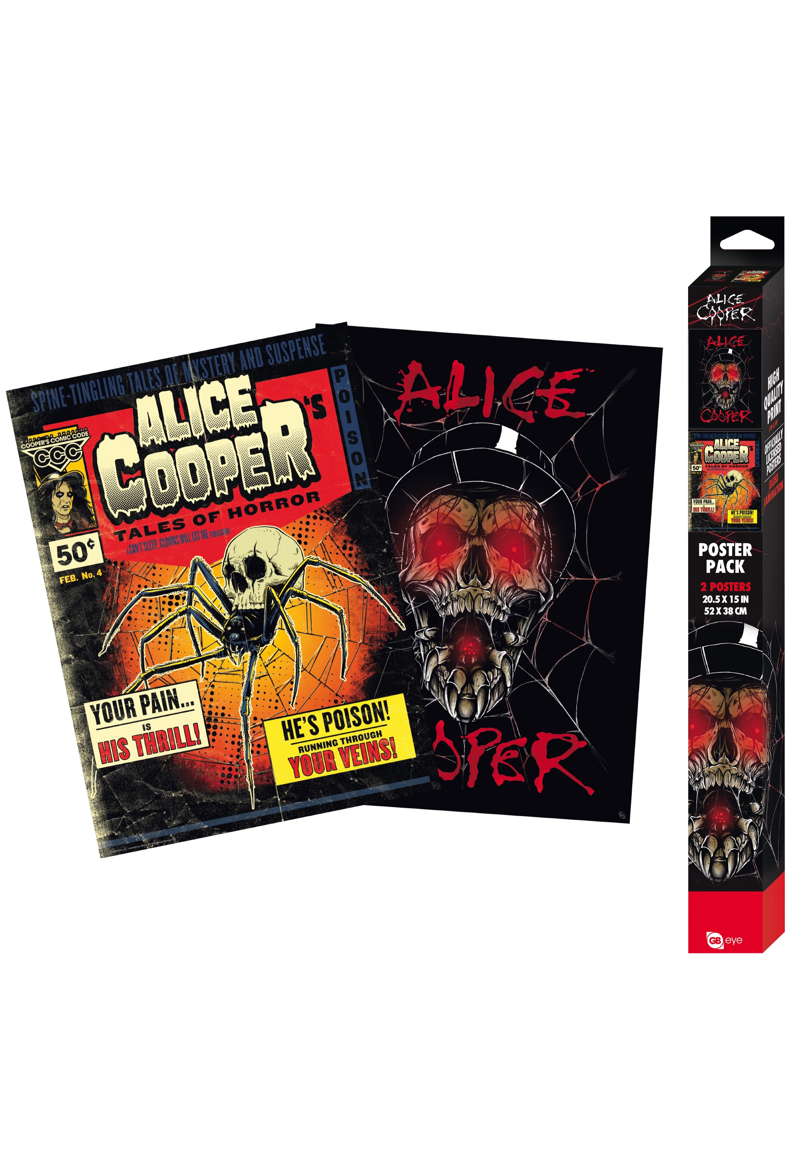 Alice Cooper - Skull Hat / Spider Chibi Set - Poster | Neutral-Image