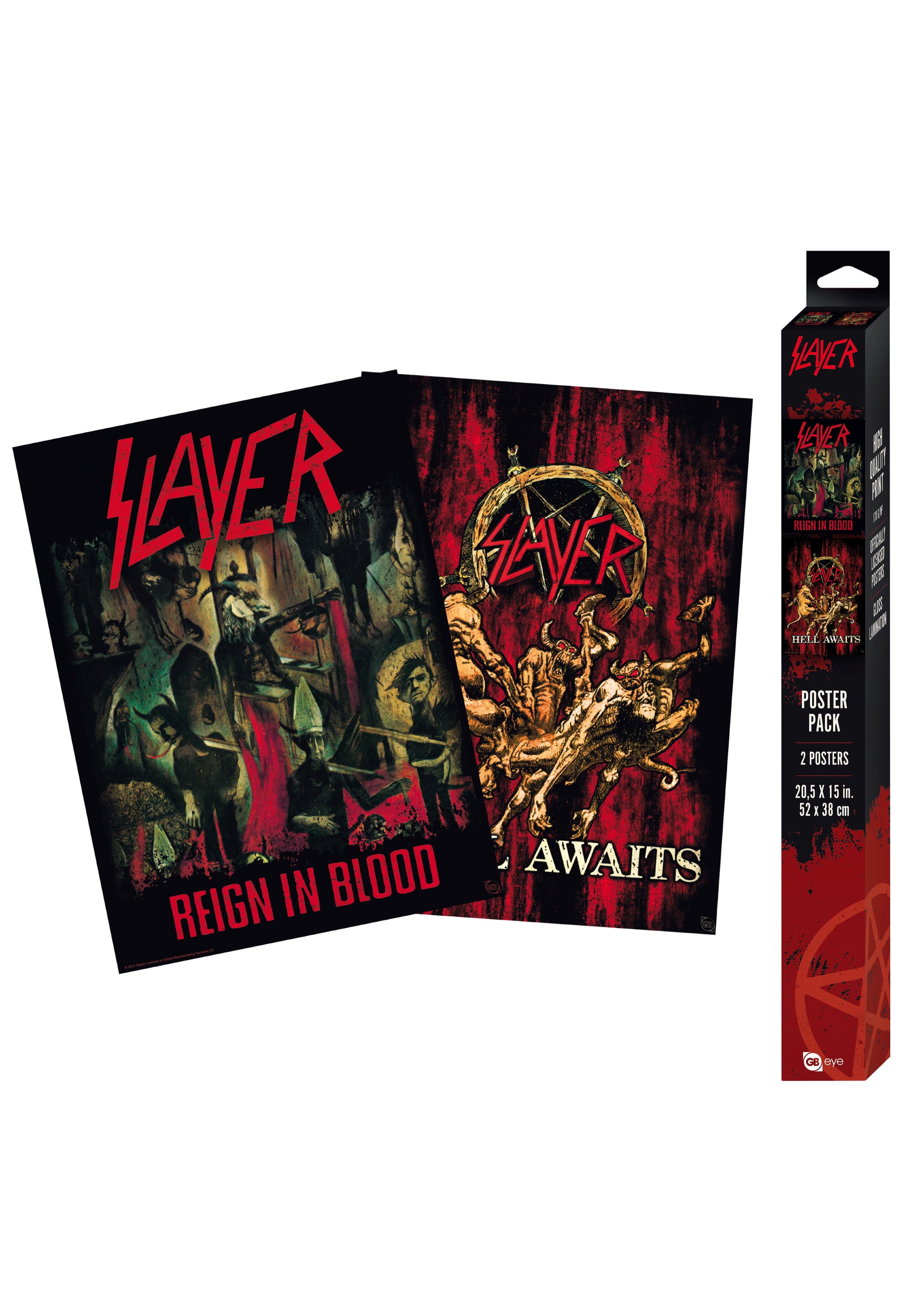 Slayer - Reign In Blood/ Hell Awaits Chibi Set - Poster | Neutral-Image