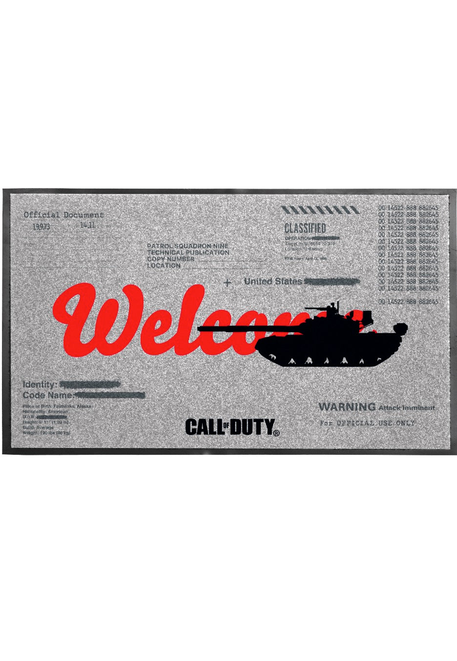 Call Of Duty - Welcome - Doormat | Neutral-Image