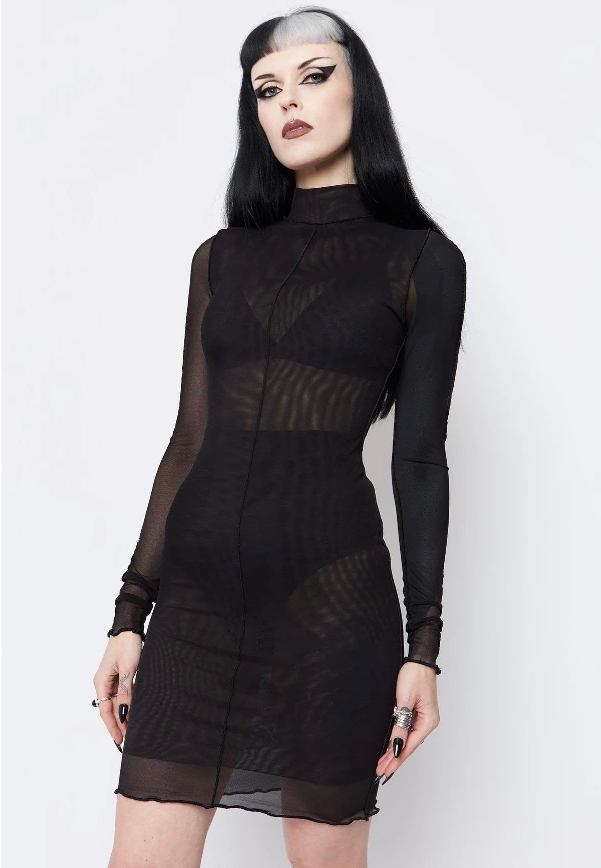 Mary Wyatt - Gemini High Neck Mesh - Dress | Women-Image