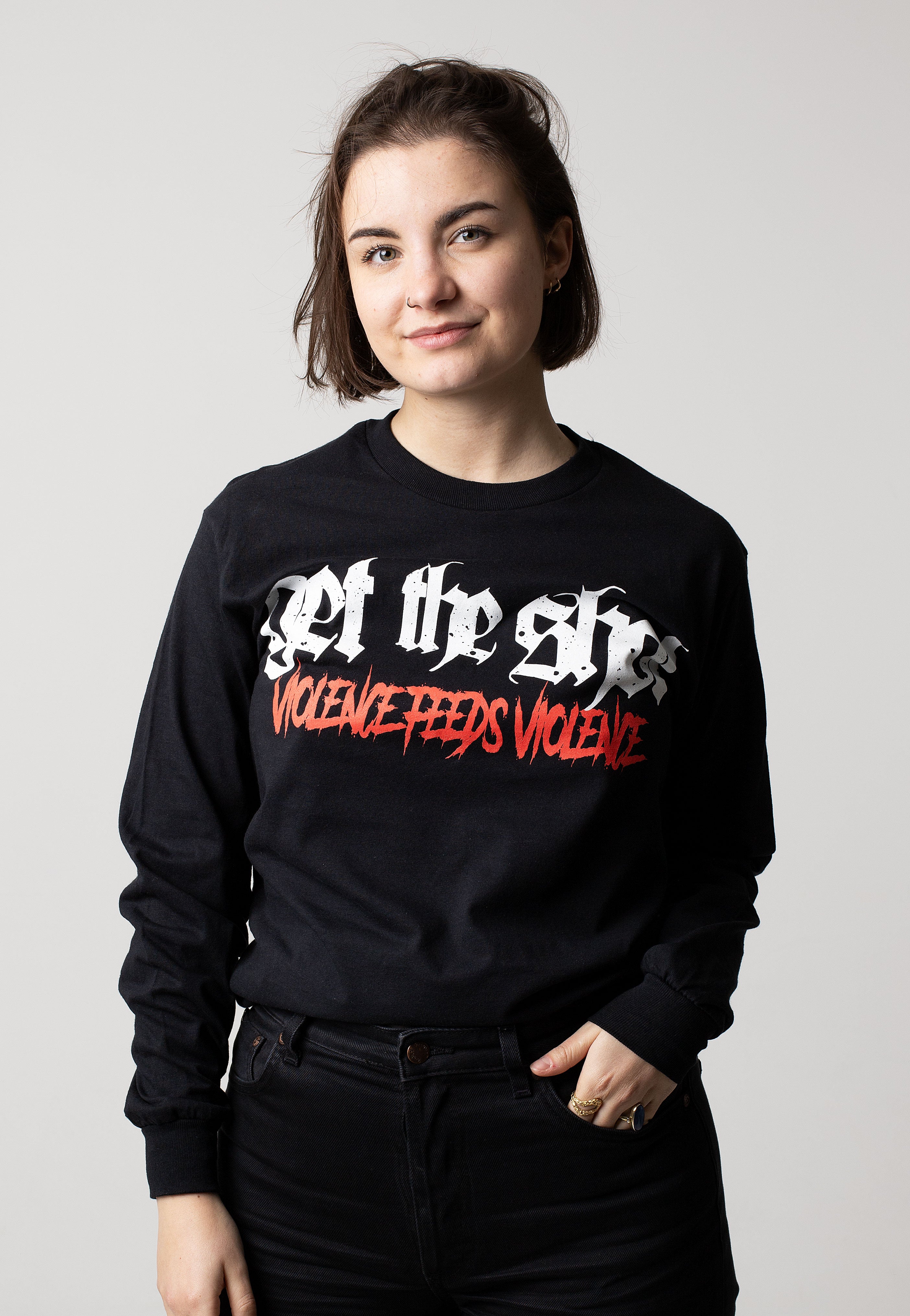 Get The Shot - Violence Feeds Violence - Longsleeve | Women-Image