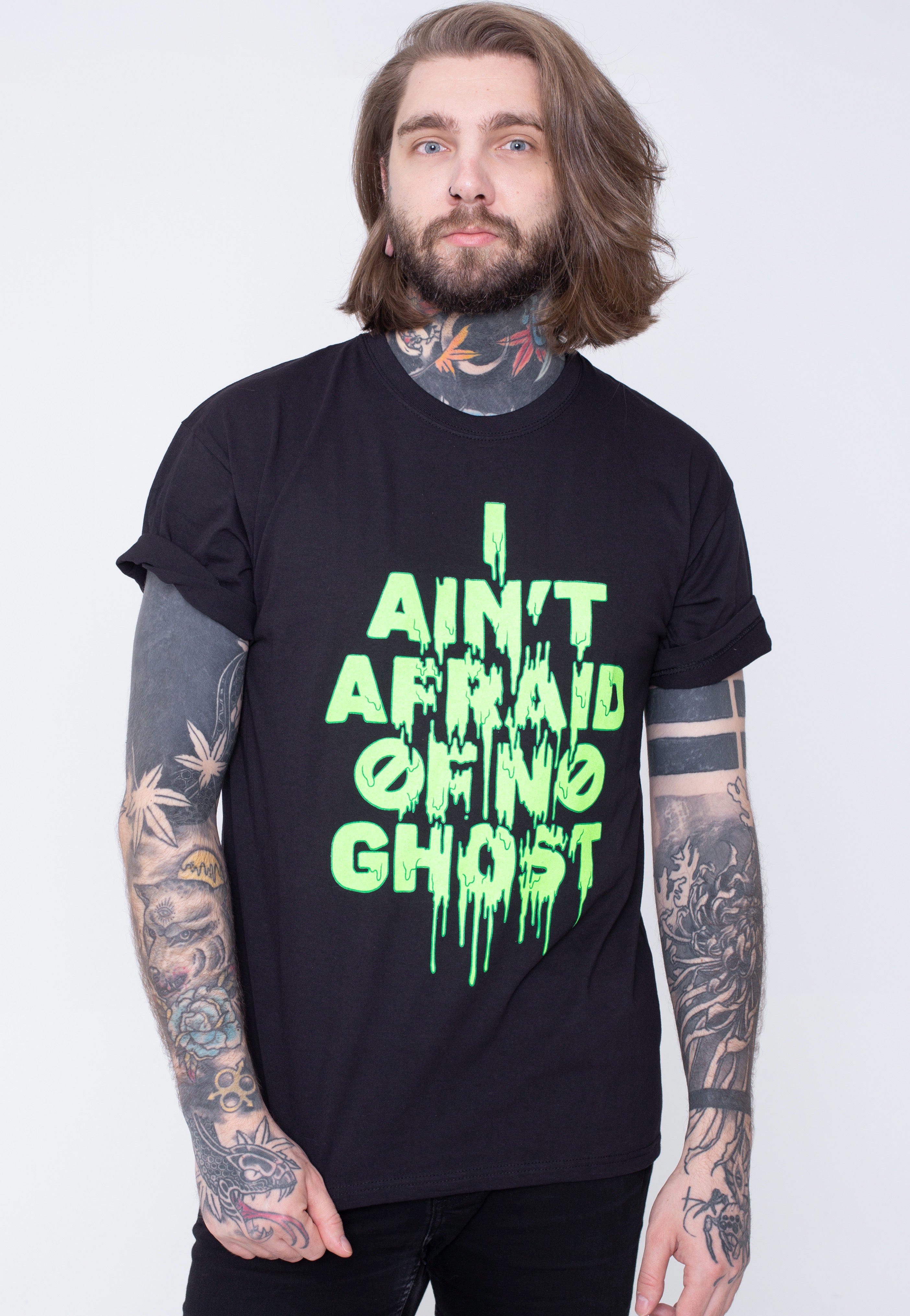 Ghostbusters - Neon Green Text - T-Shirt | Men-Image