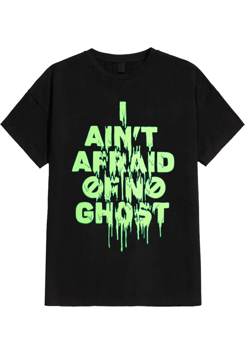 Ghostbusters - Neon Green Text - T-Shirt | Neutral-Image