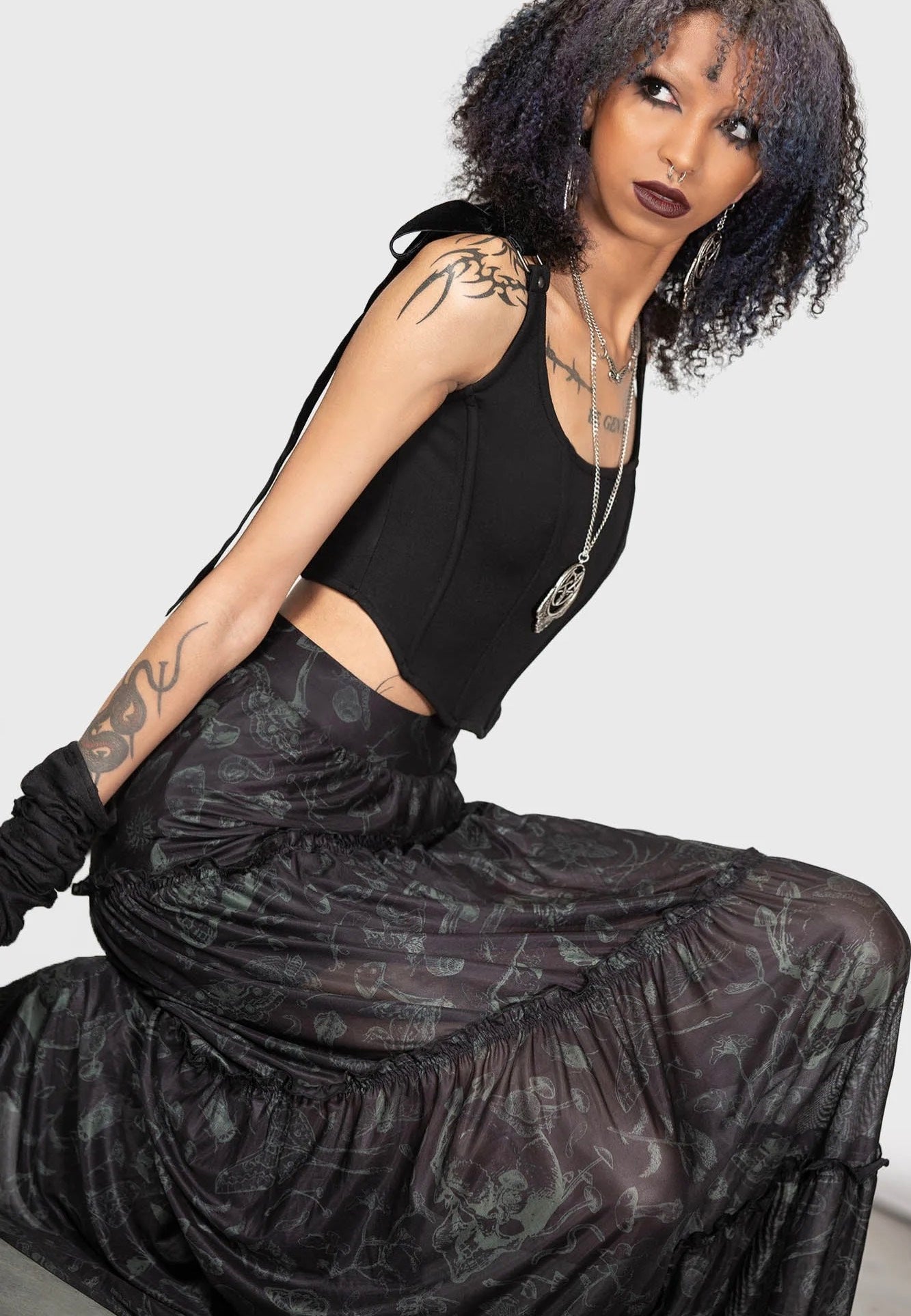 Killstar - Ghosted Woods Maxi - Skirt | Women-Image