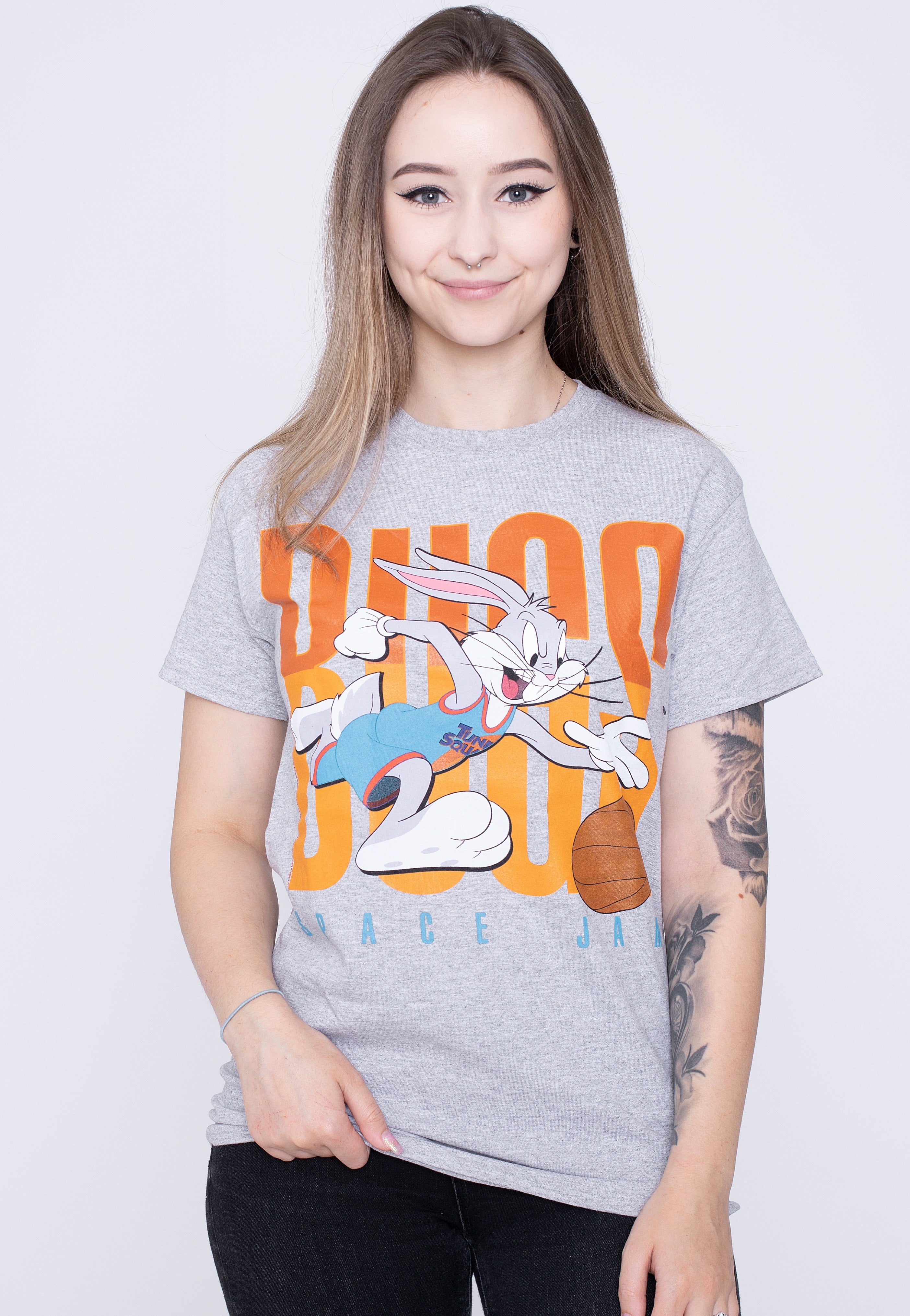 Space Jam - Bailing Bugs Grey - T-Shirt | Women-Image