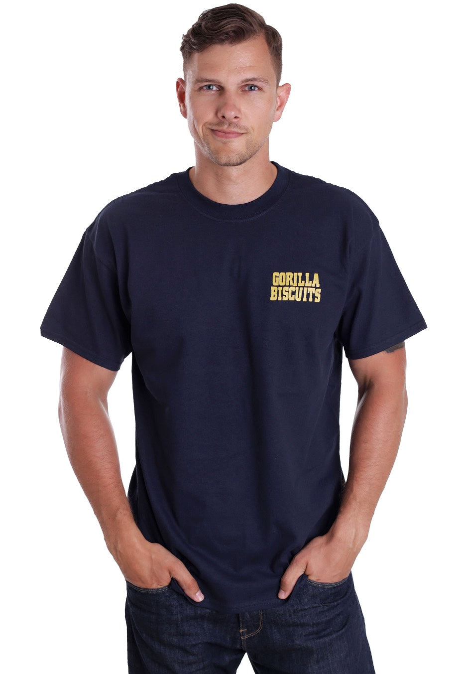 Gorilla Biscuits - Hold Your Ground Pocket Navy - T-Shirt | Men-Image