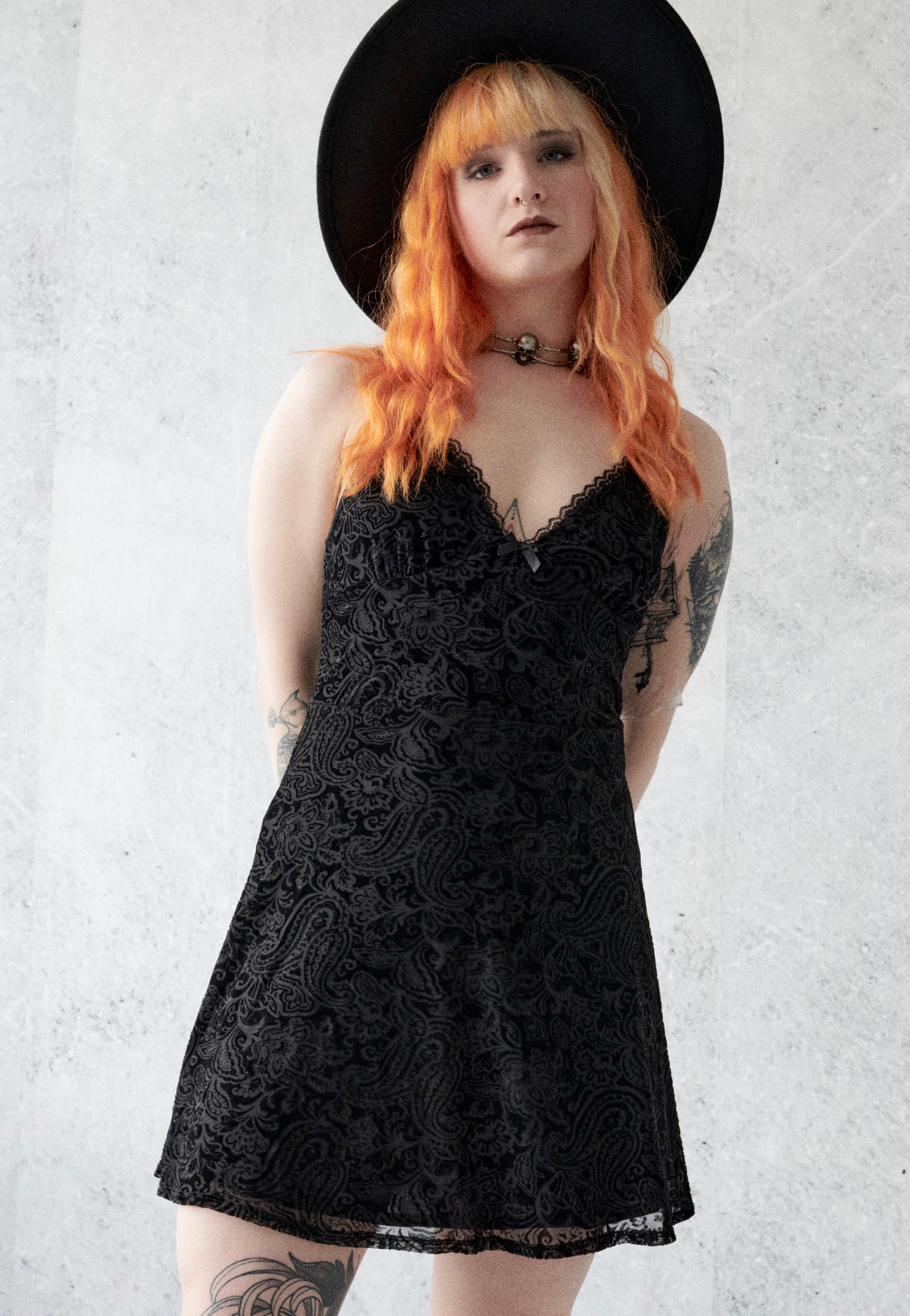 Dark Moon - Jennifer Burnout Velvet Mini - Dress | Women-Image