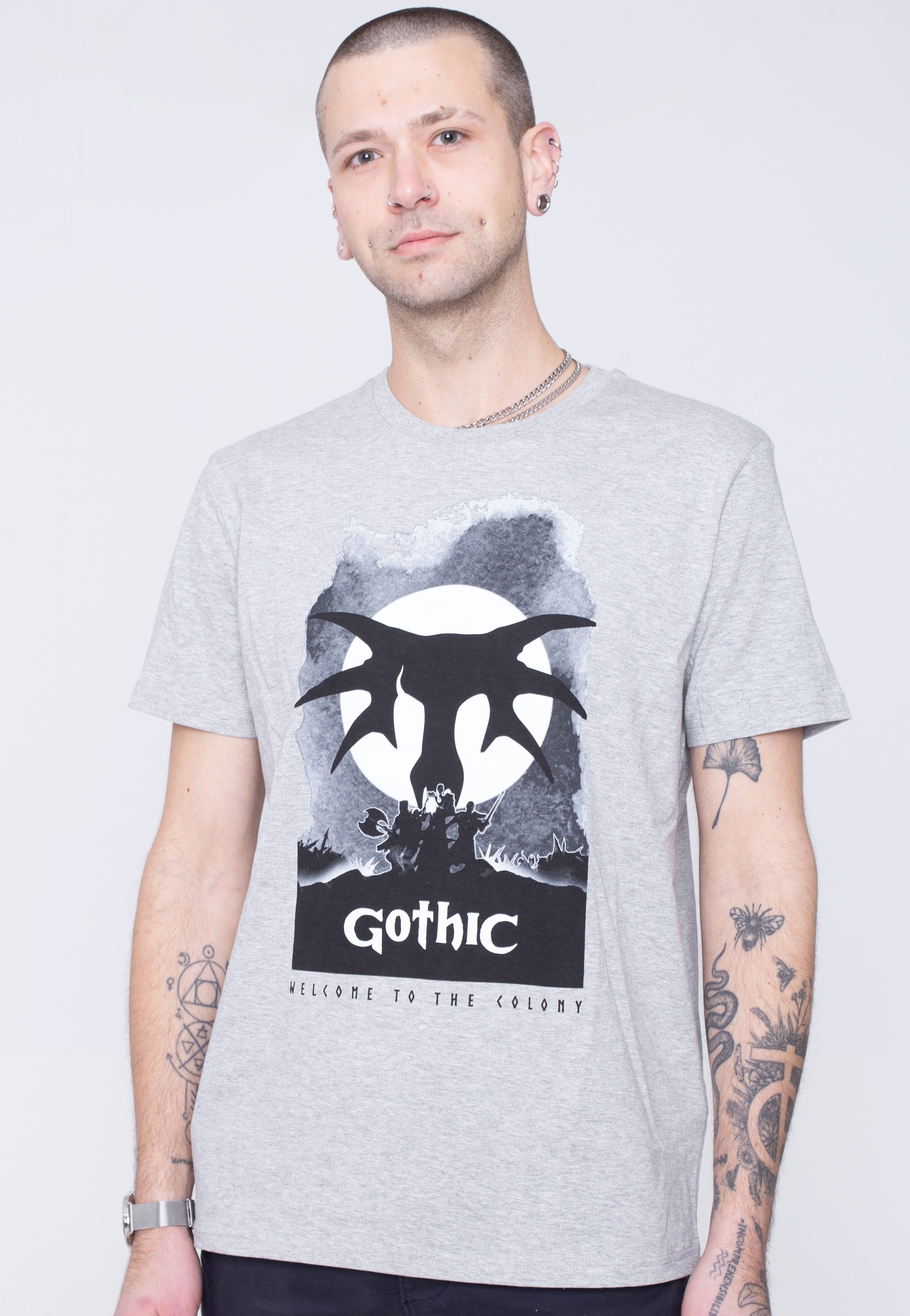 Gothic - Welcome To The Colony Grey - T-Shirt | Men-Image