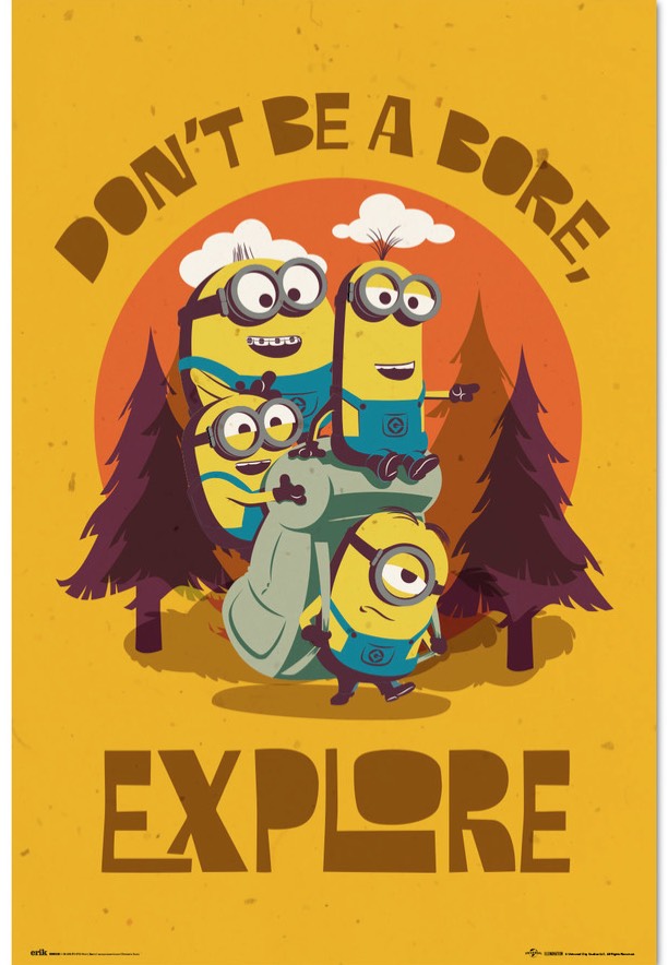 Minions - Don´t Be Bore, Explore Maxi - Poster | Neutral-Image