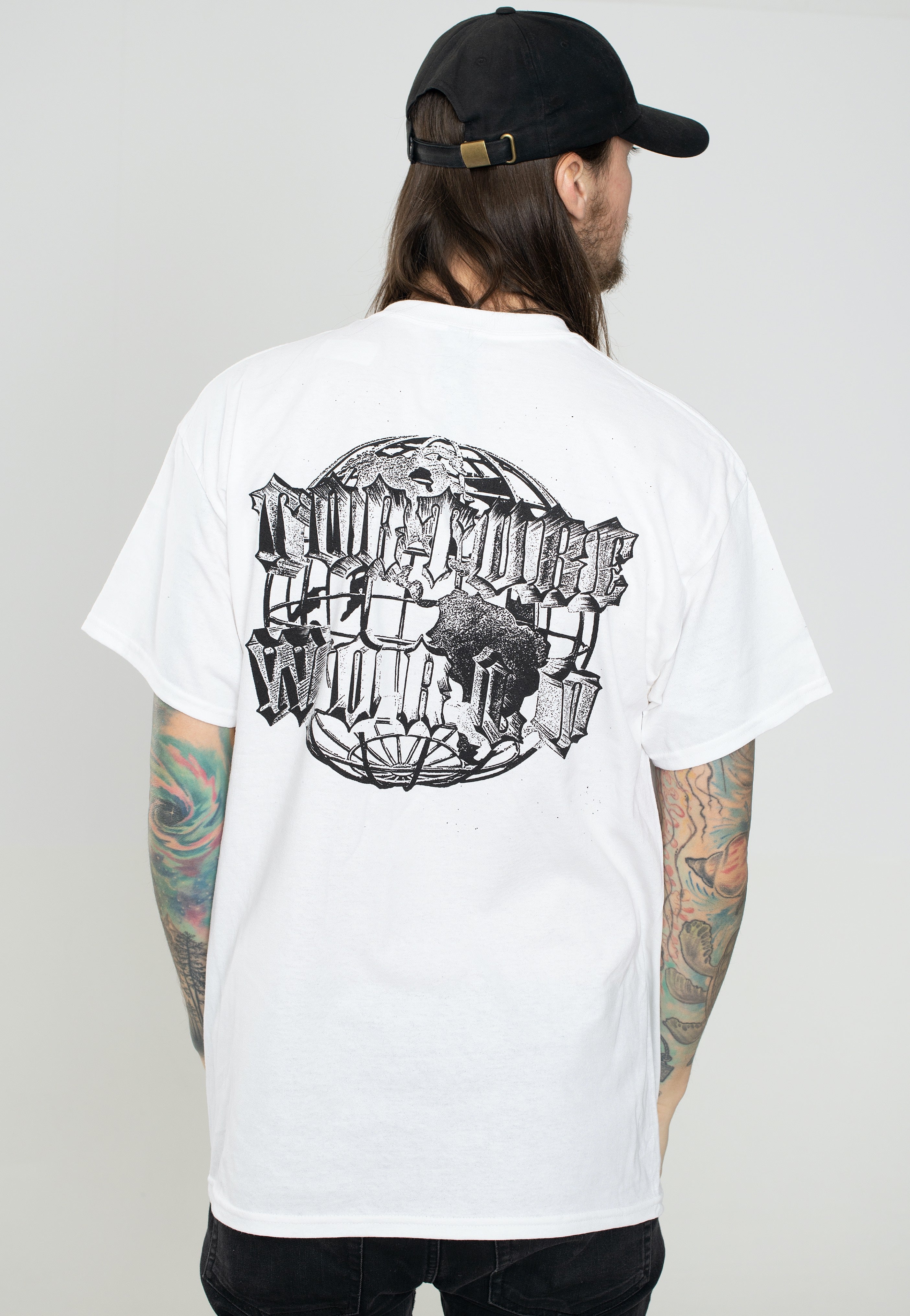 Great American Ghost - Torture World Globe White - T-Shirt | Men-Image