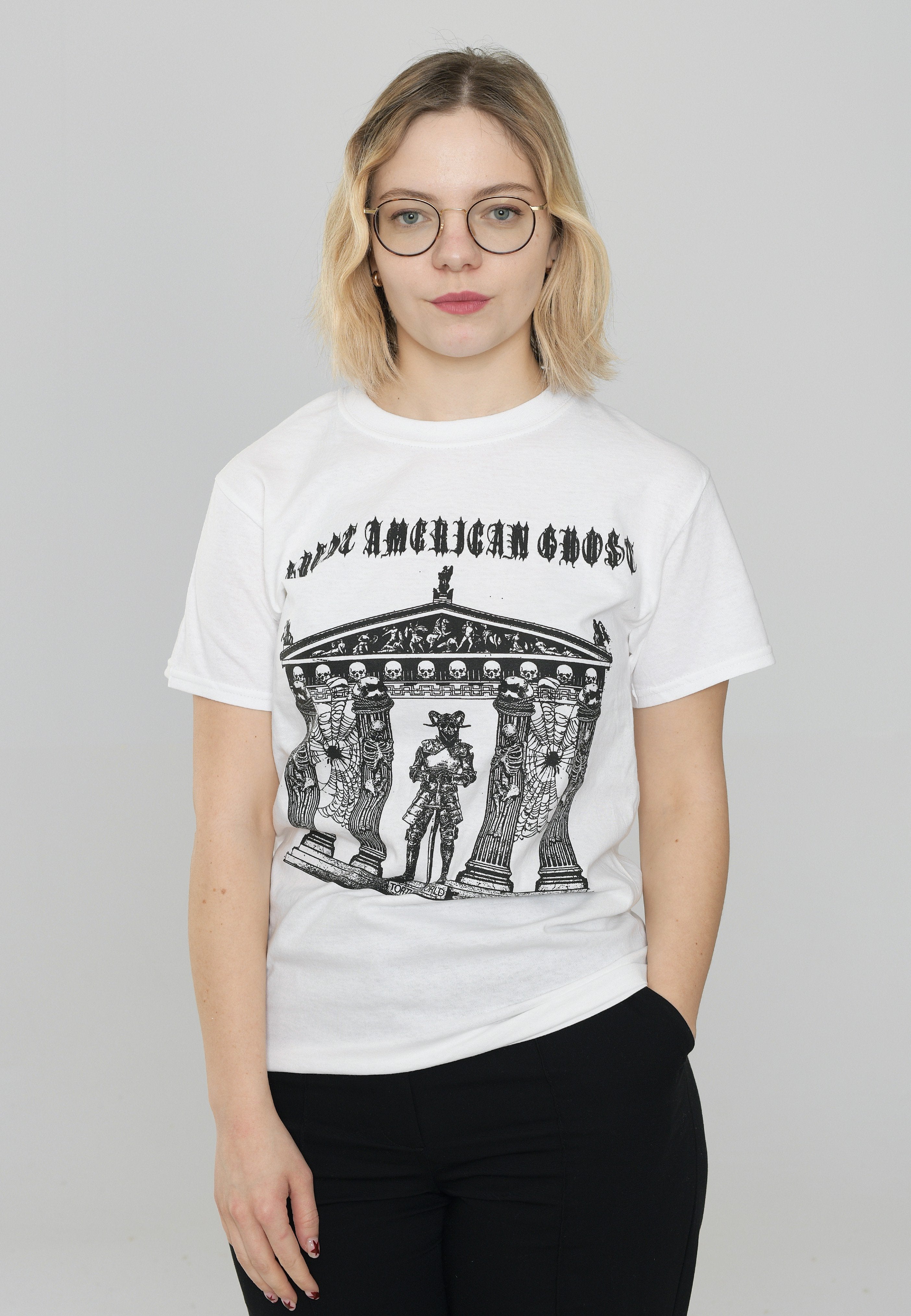 Great American Ghost - Torture World Globe White - T-Shirt | Women-Image