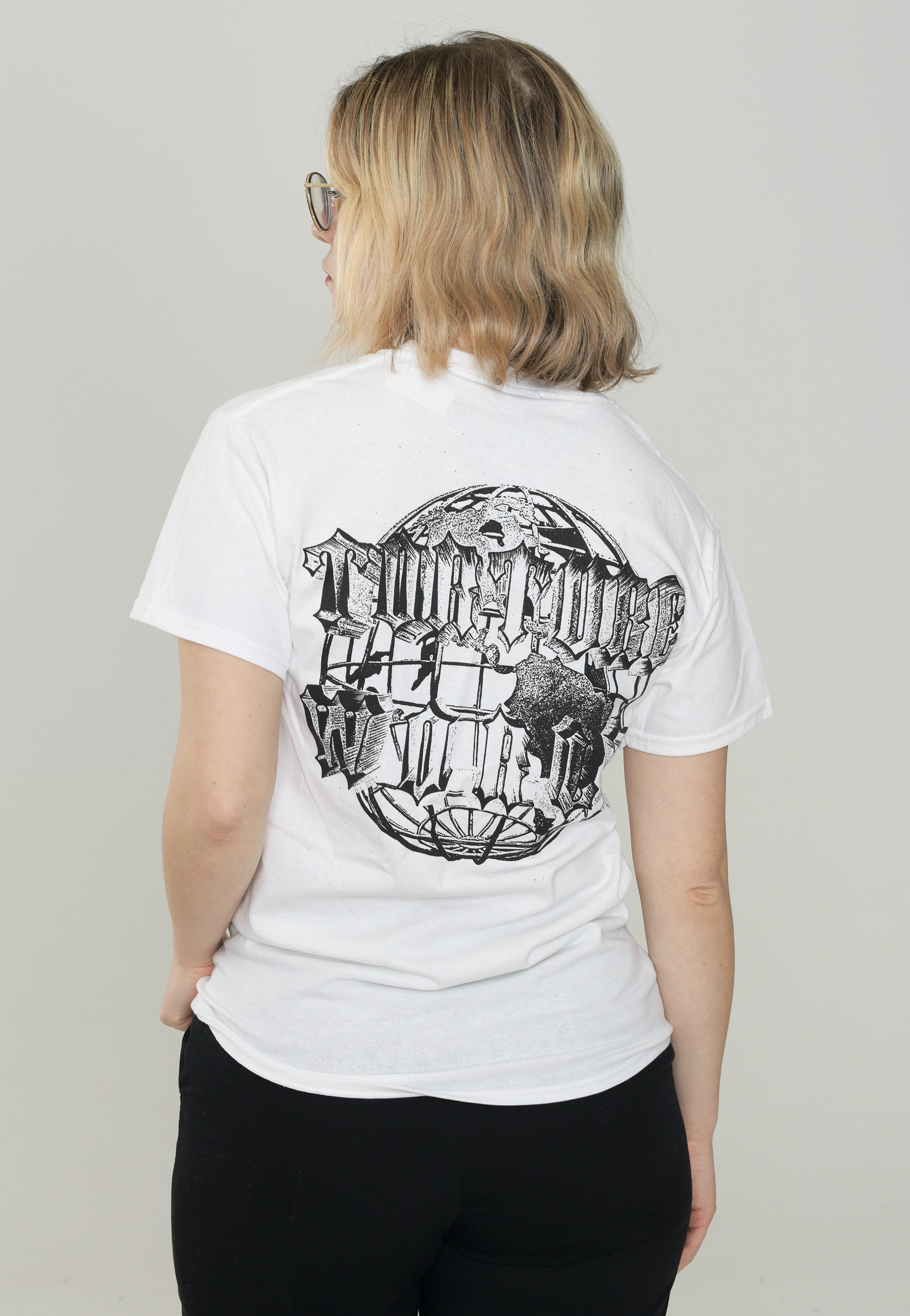 Great American Ghost - Torture World Globe White - T-Shirt | Women-Image