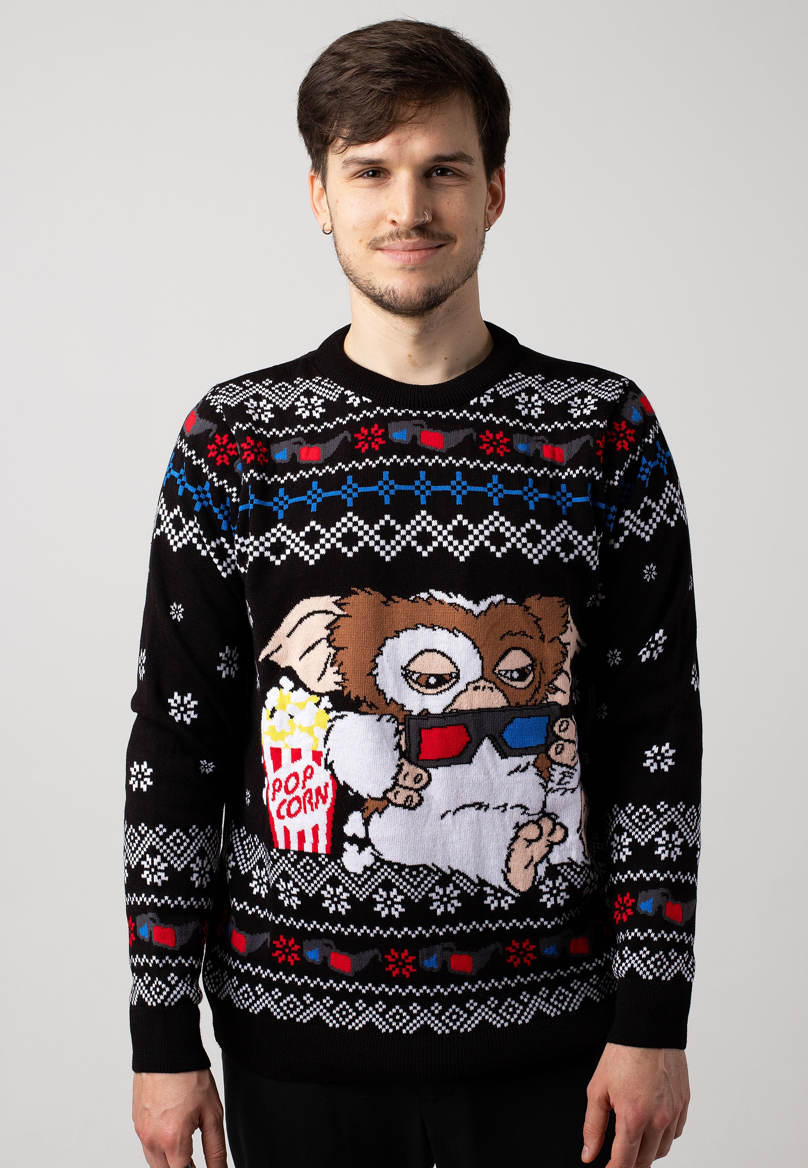 Gremlins - Gizmo Popcorn Xmas Knit - Pullover | Men-Image