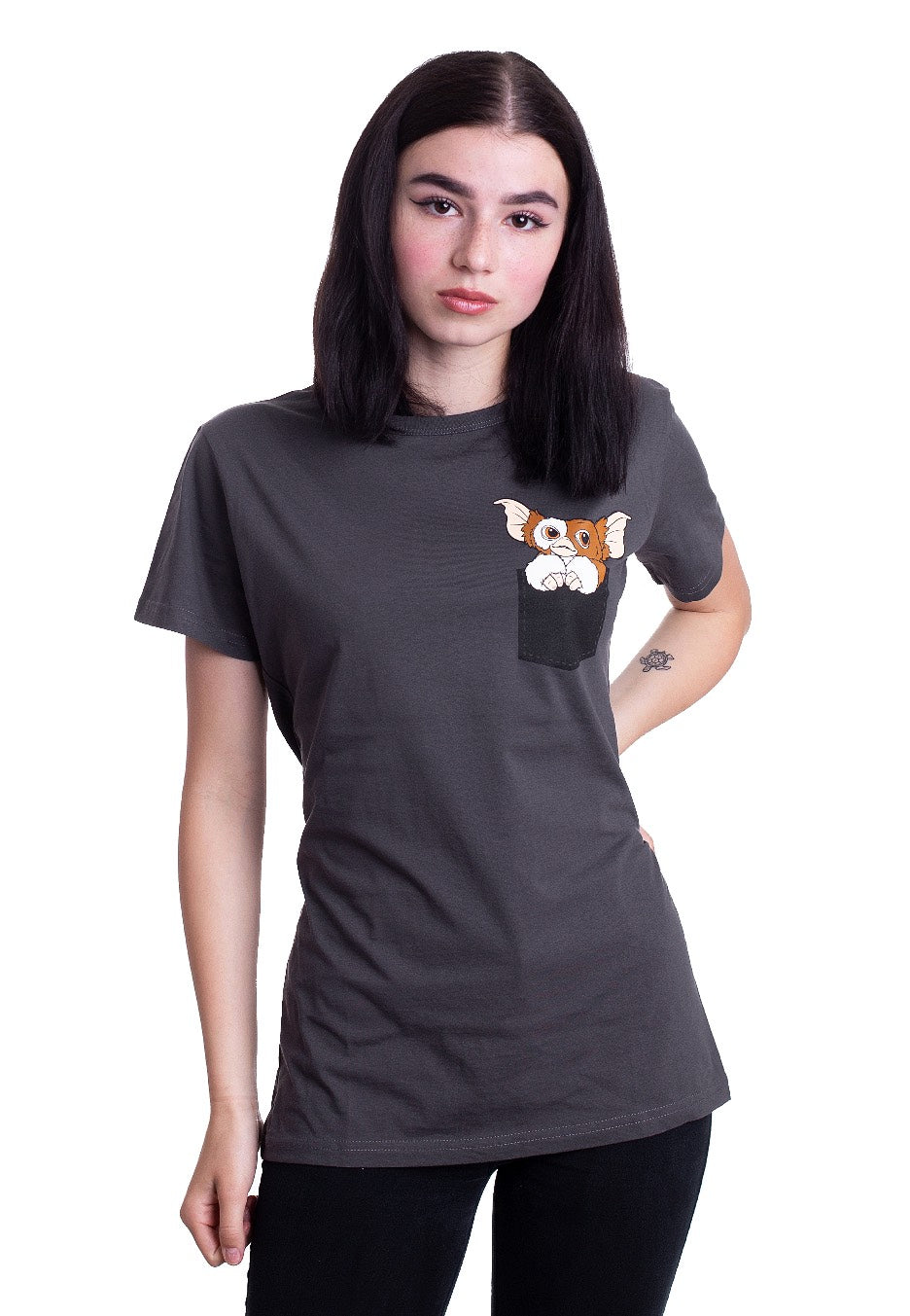 Gremlins - Pocket Gizmo Dark Grey - T-Shirt | Women-Image