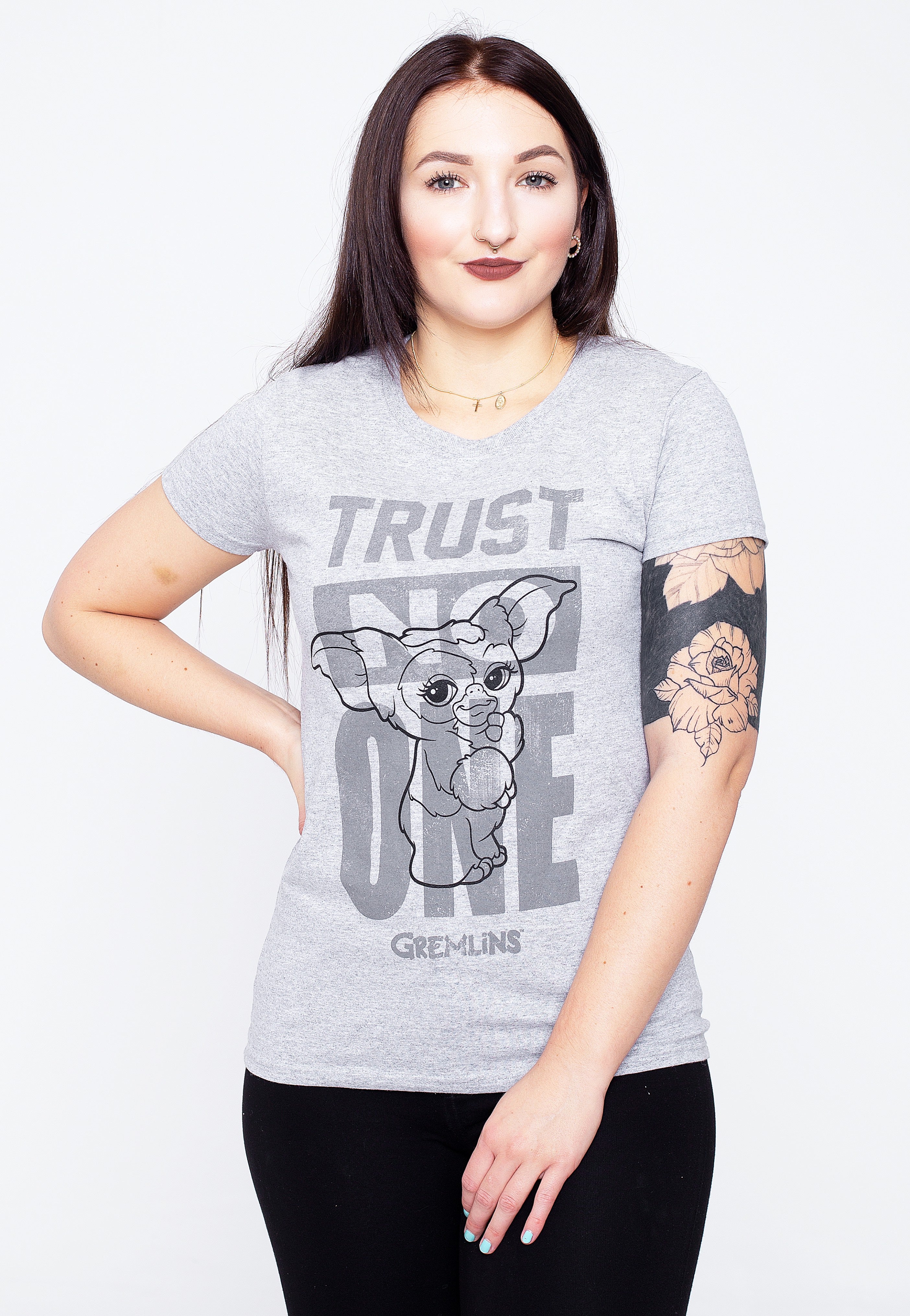 Gremlins - Trust No One Grey - Girly | Women-Image