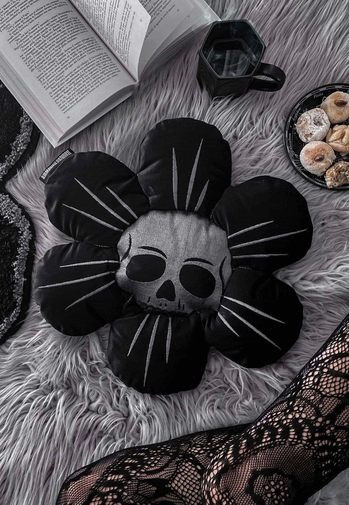 Killstar - Grim Blossom Flower - Pillow | Neutral-Image