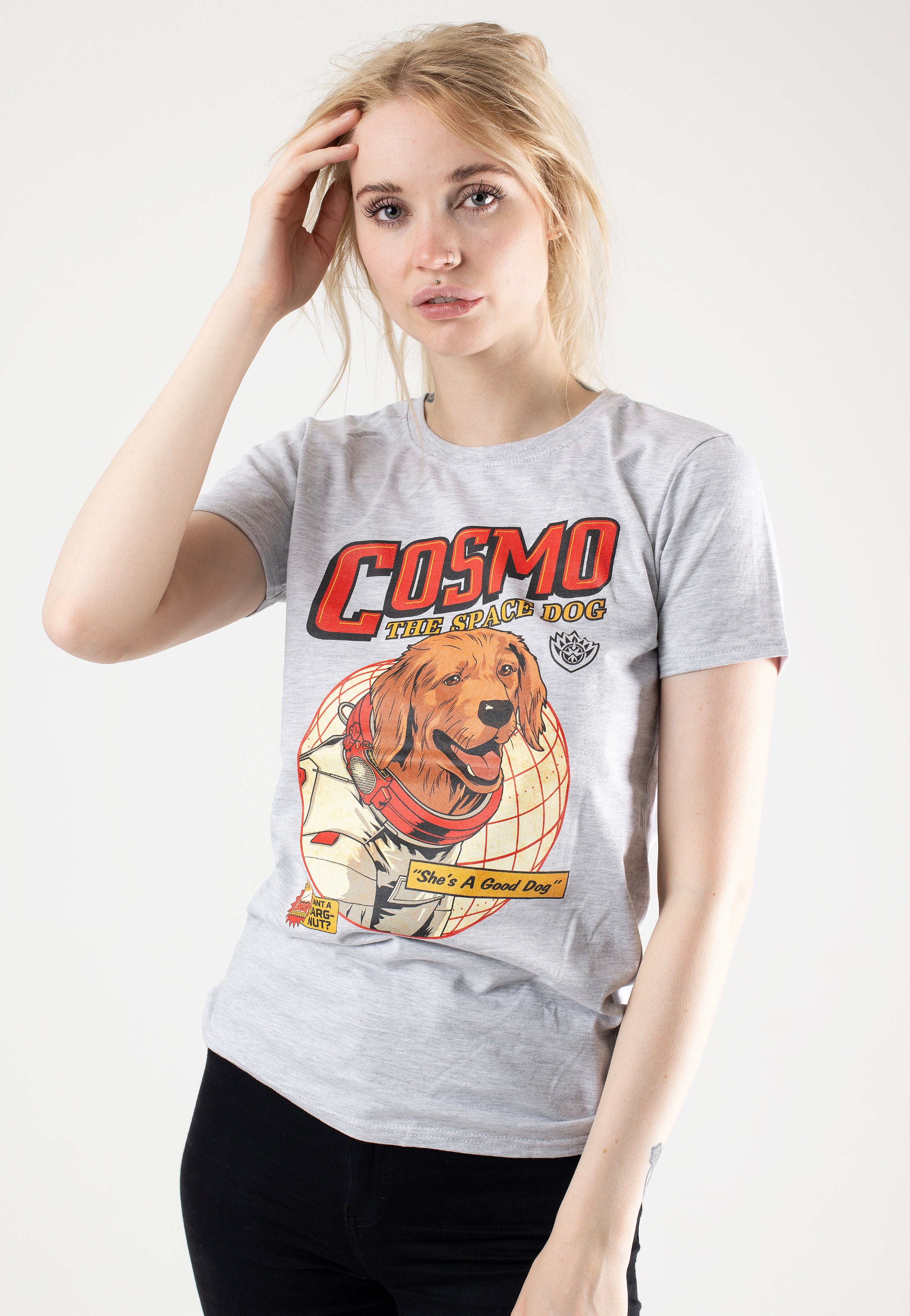 Guardians Of The Galaxy - Cosmo The Space Dog Grey - T-Shirt | Women-Image