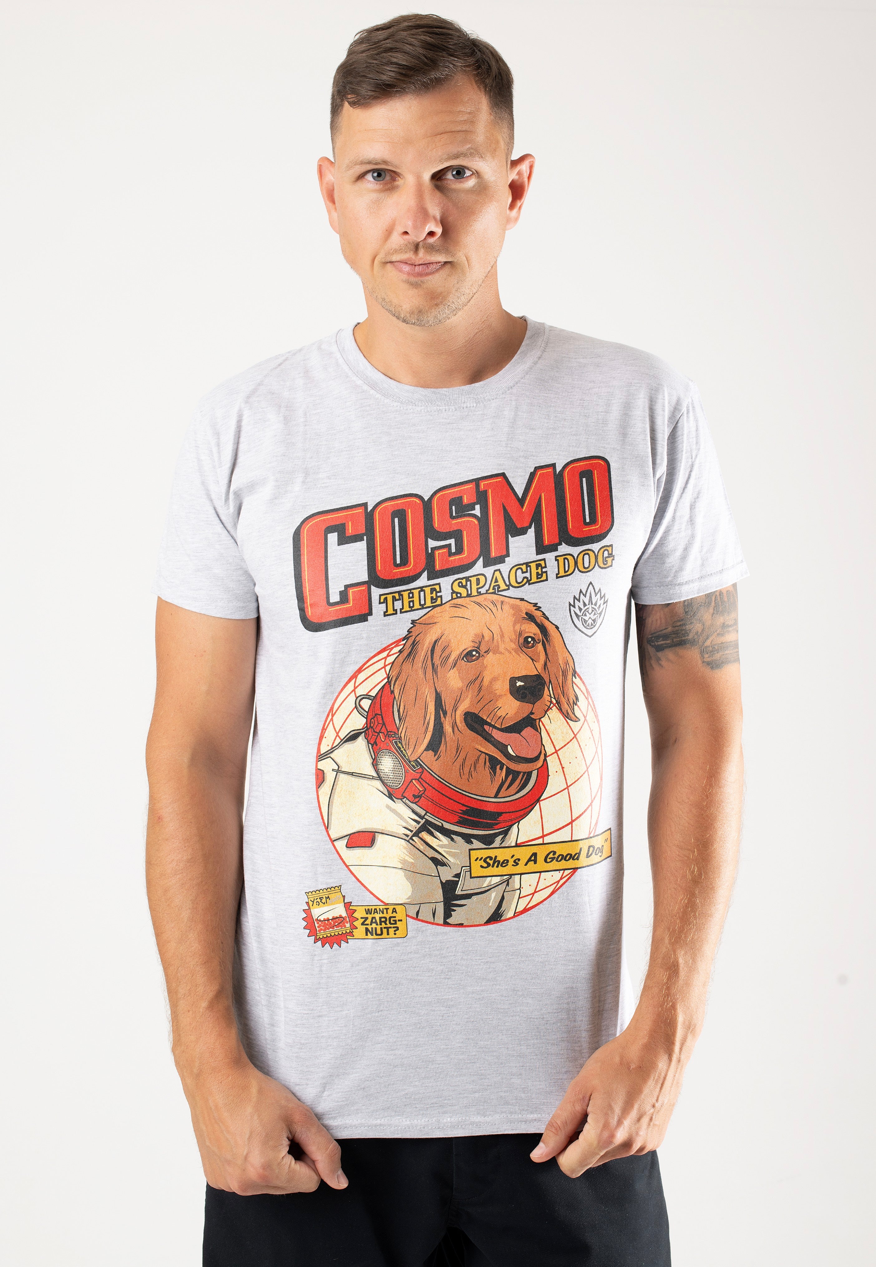 Guardians Of The Galaxy - Cosmo The Space Dog Grey - T-Shirt | Men-Image