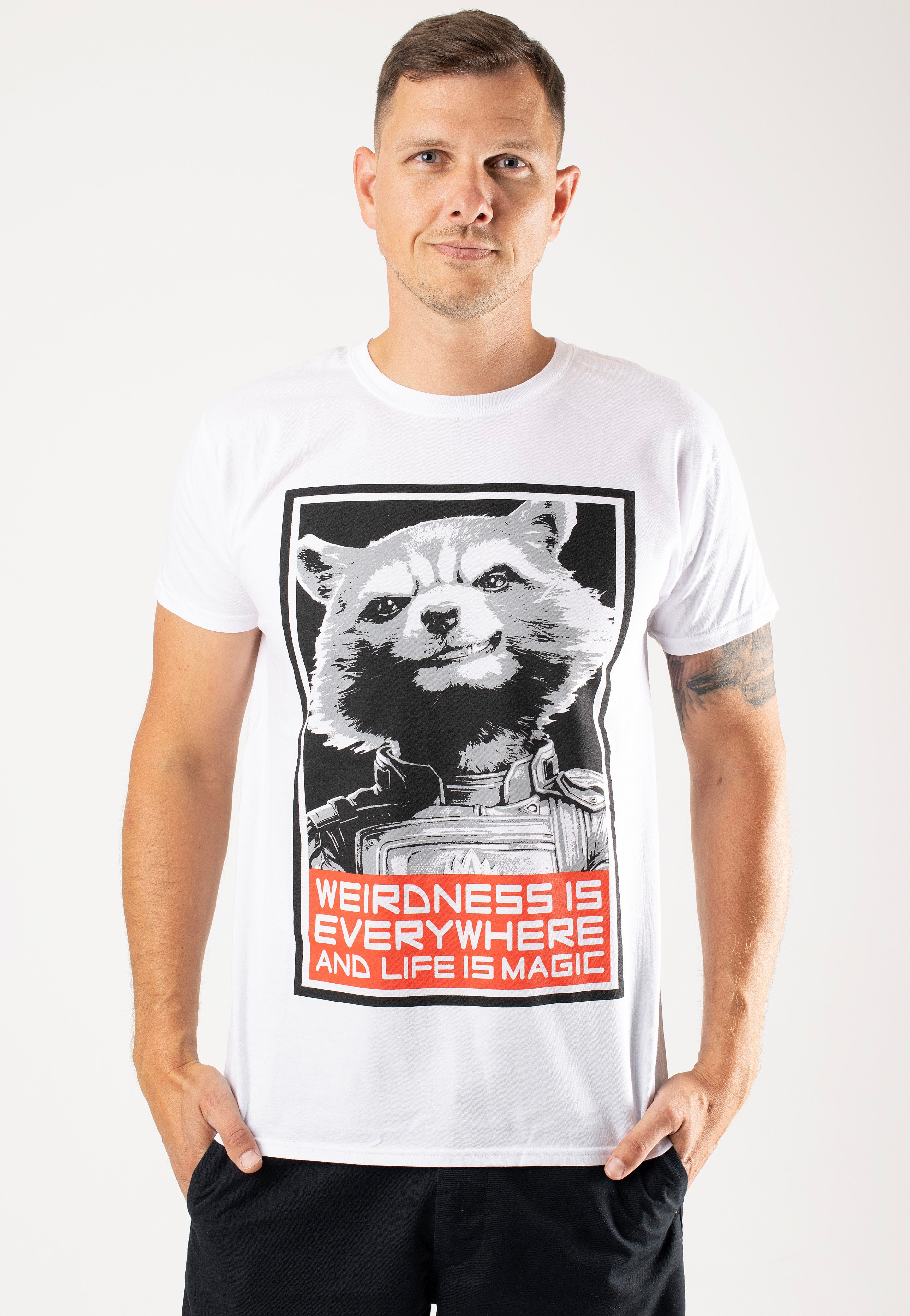 Guardians Of The Galaxy - Red Rocket White - T-Shirt | Men-Image