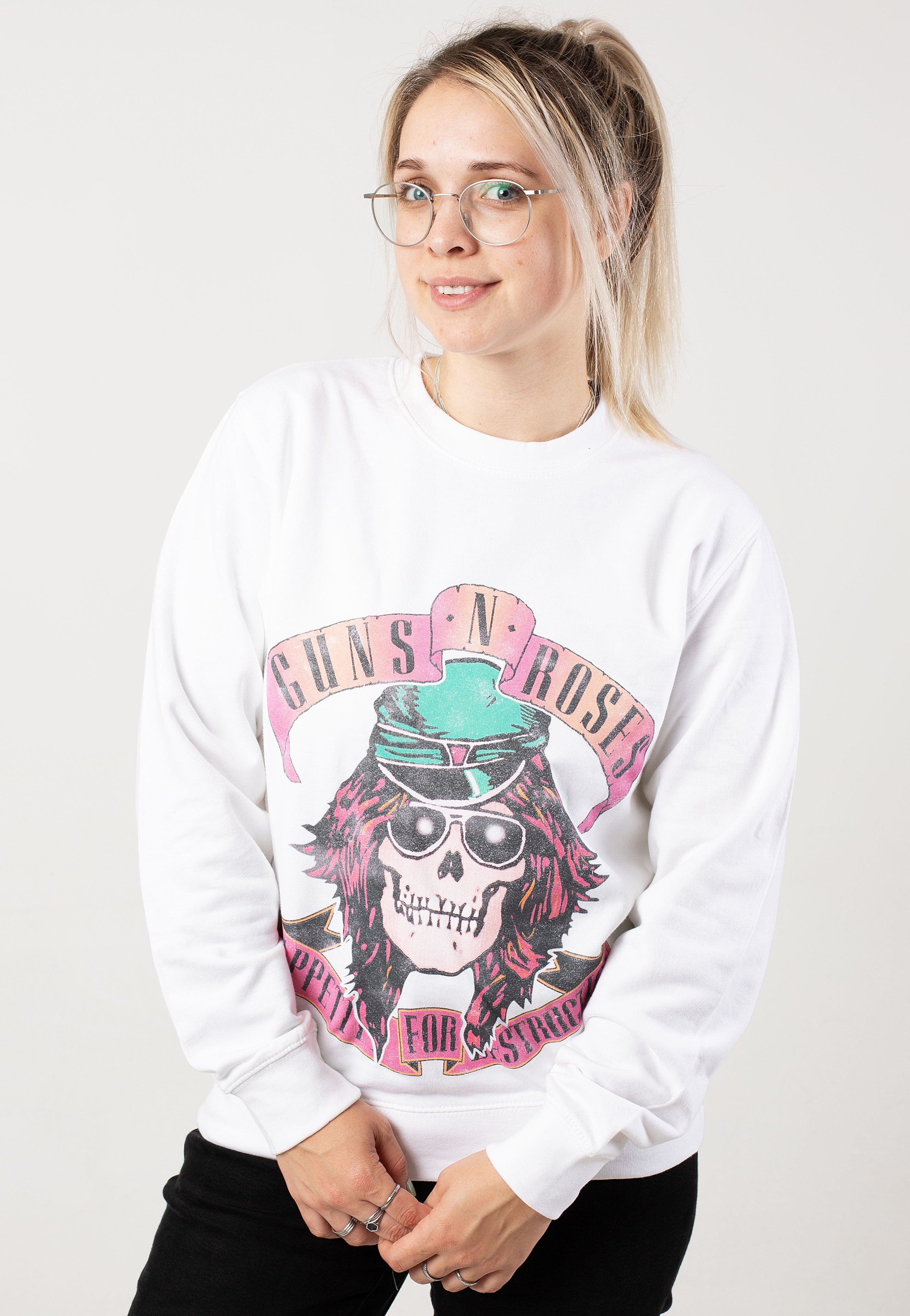 Guns N' Roses - Axl Skull White - Sweater | Women-Image