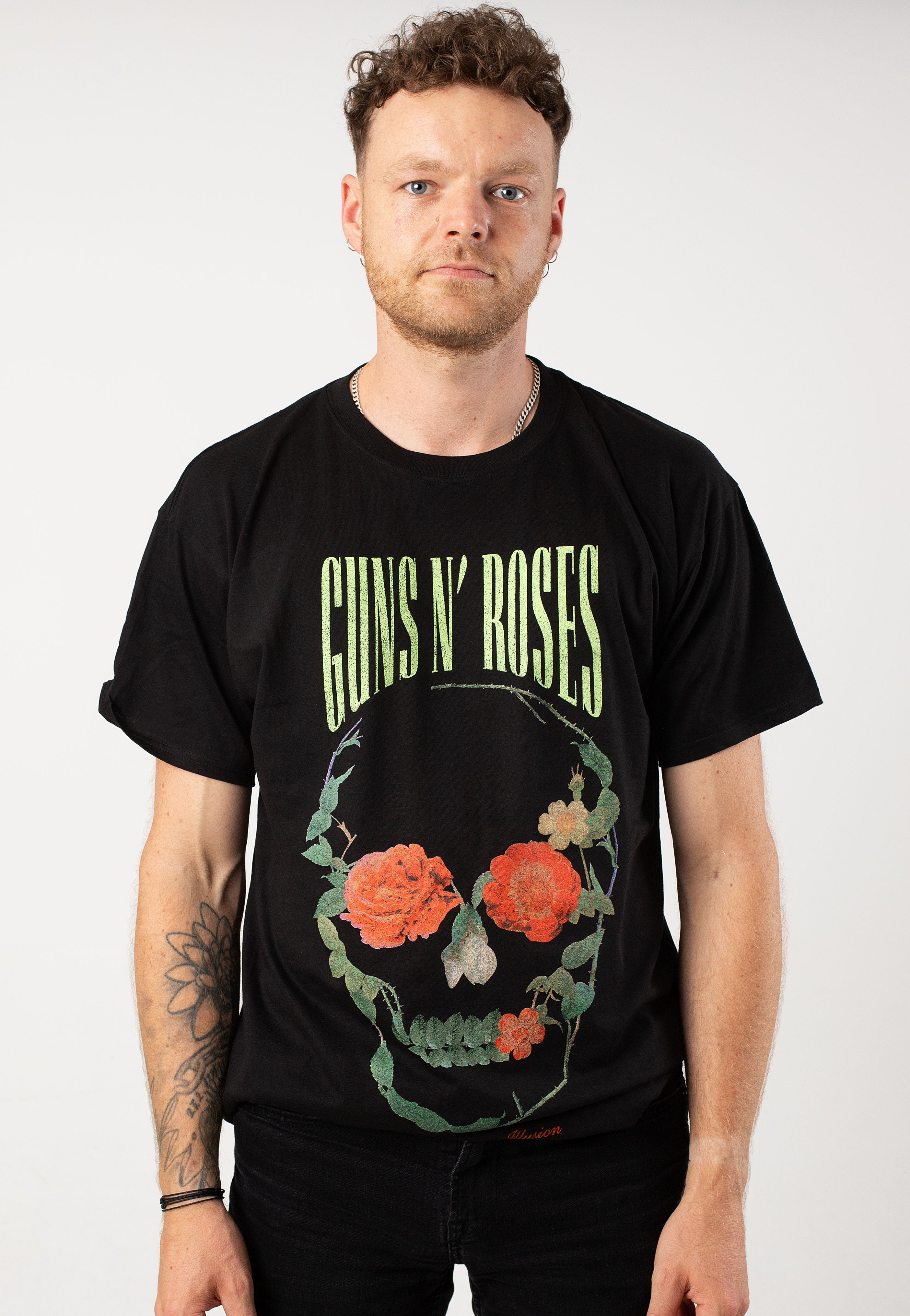 Guns N' Roses - Rose Skull - T-Shirt | Men-Image