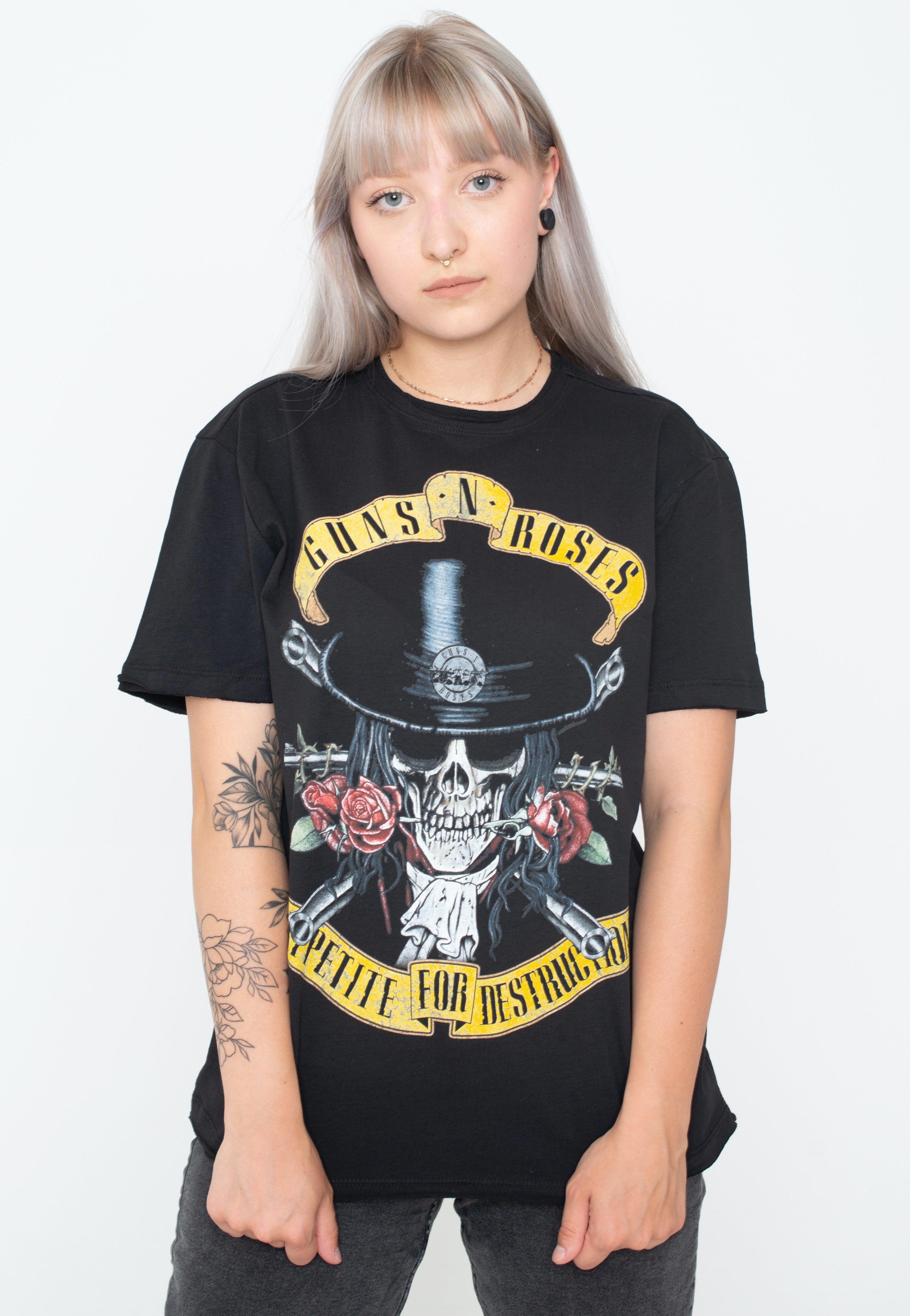 Guns N' Roses - Top Hat Skull - T-Shirt | Women-Image