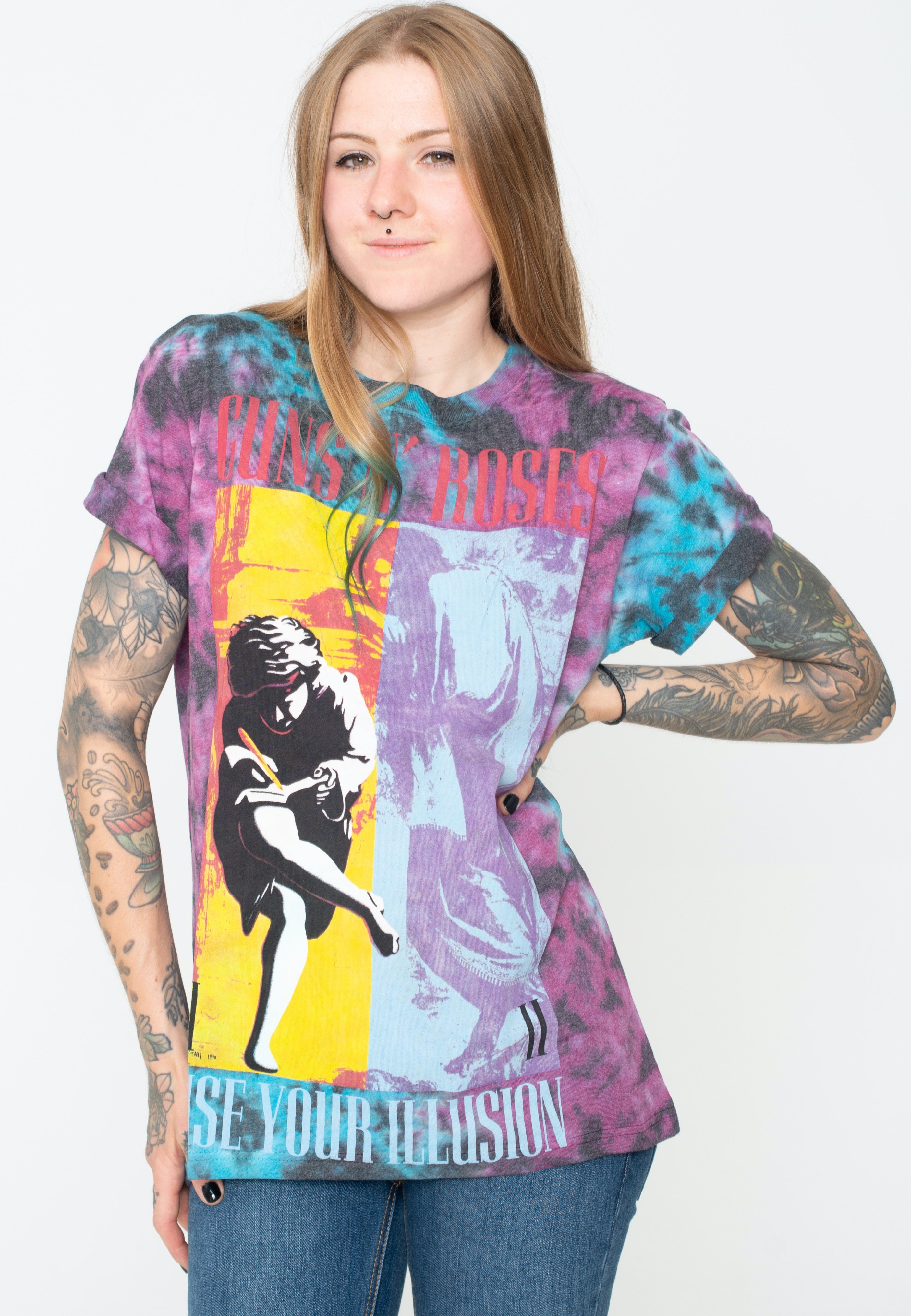 Guns N' Roses - Use Your Illusion Dye-Wash - T-Shirt | Women-Image