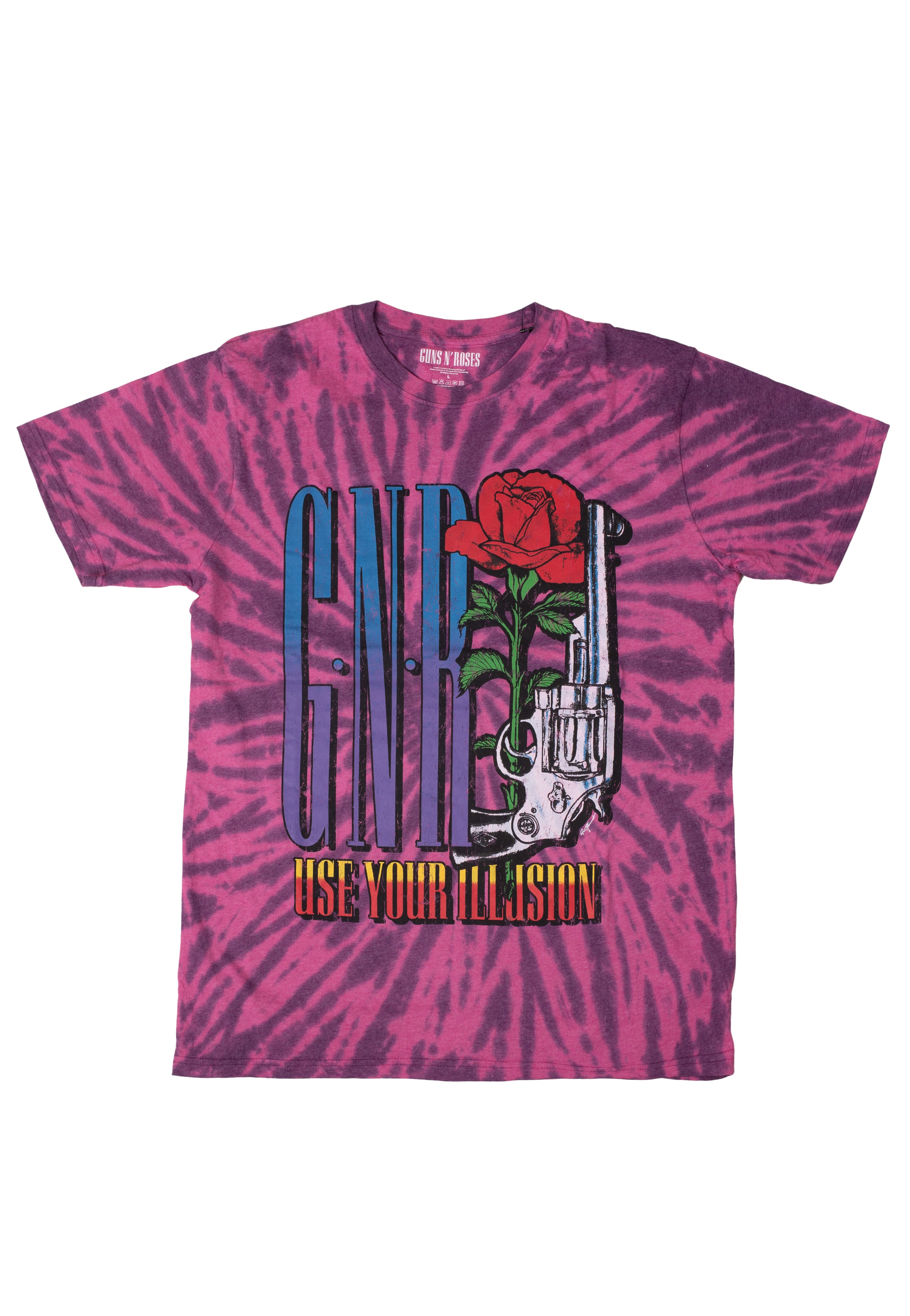 Guns N' Roses - UYI Pistol Dip-Dye Purple - T-Shirt | Neutral-Image